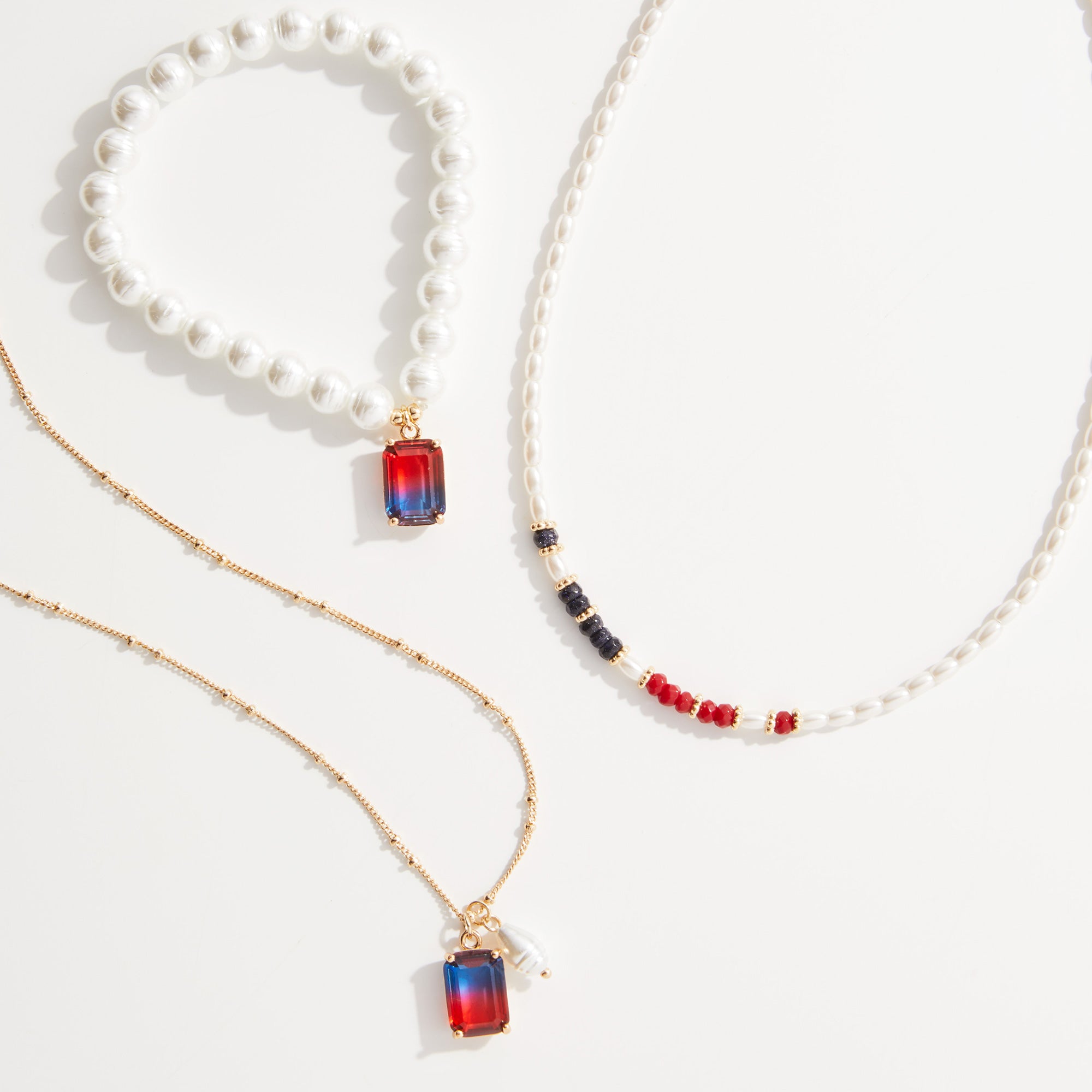 Elegant Crystal and Pearl Duo Charm Necklace for Women - Perfect for Weddings, Anniversaries & Special Occasions