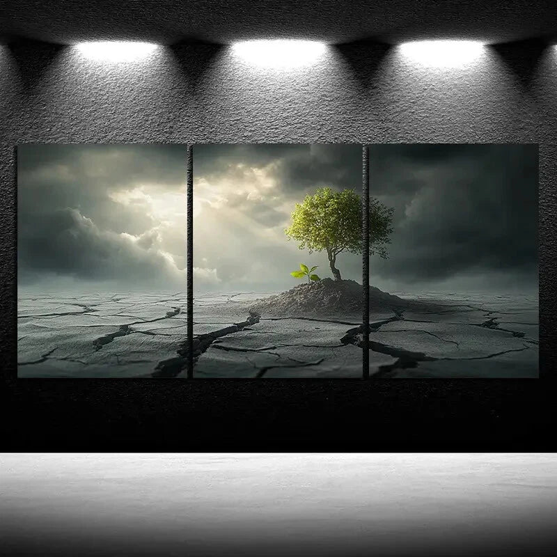 3-Piece Desert Metal Print Wall Art - Ready to Hang, Durable & Vibrant - Perfect for Living Room, Bedroom or Office Decor