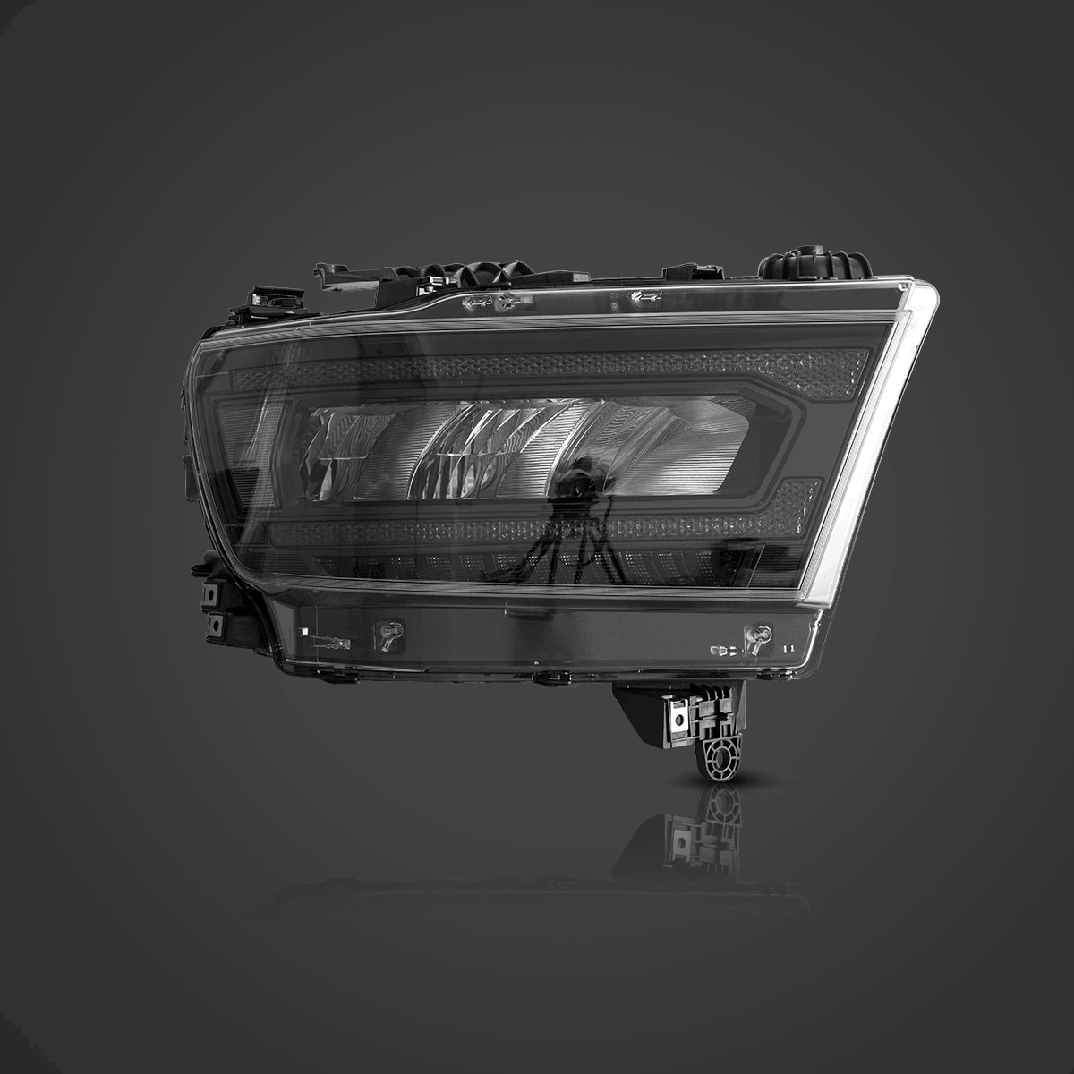 High-Performance LED Headlight Assembly with Chrome Reflection Bowl for 2019-2023 Dodge Ram 1500 5th Gen (DT) - Upgrade Your Night Driving & Off-Road Adventures