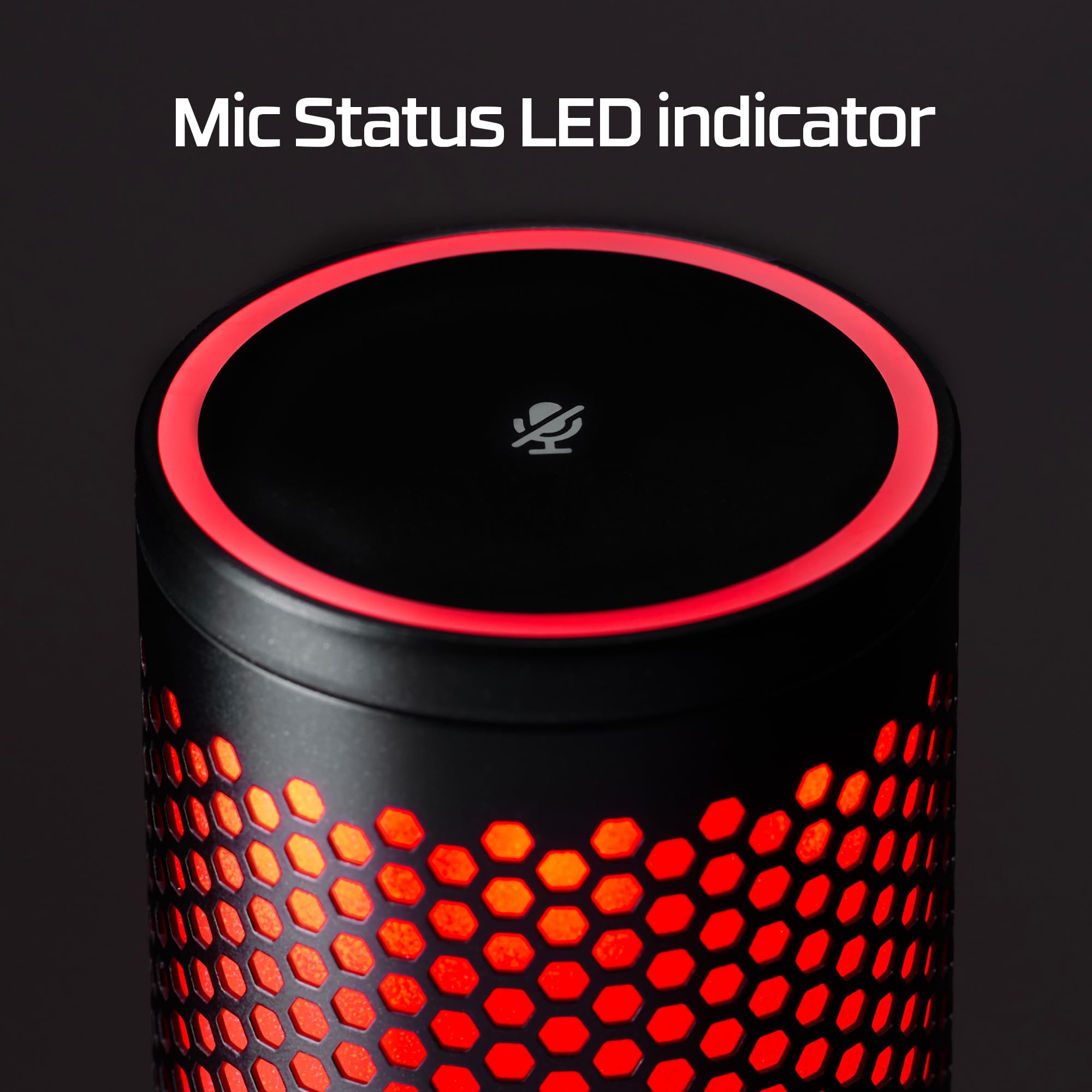 HyperX QuadCast 2 USB Microphone - Professional Gaming, Streaming & Podcast Mic with On-Board Controls, LED Lighting, Shock Mount for PC, Mac, PS5, PS4 (USB-C, Black) - Perfect for Twitch, YouTube & Discord Voice Chat