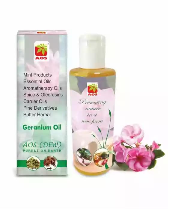 100% Pure Geranium Essential Oil - 100ml for Hair Growth, Skin Care & Aromatherapy | Natural Face & Body Massage Oil | Perfect for DIY Beauty, Relaxation & Home Spa