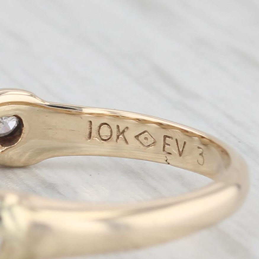 0.22ctw Diamond Stackable Ring 10k Yellow Gold Size 5.5 Wedding Band for Women - Elegant Stackable Rings for Anniversary, Engagement, or Everyday Wear