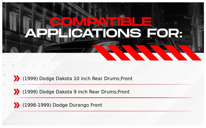 R1 Concepts Premium Front Brake Pads and Rotors Kit - Compatible with 1998-1999 Dodge Durango & 1999 Dodge Dakota - High Performance Braking System for Off-Roading, Towing, and Daily Driving
