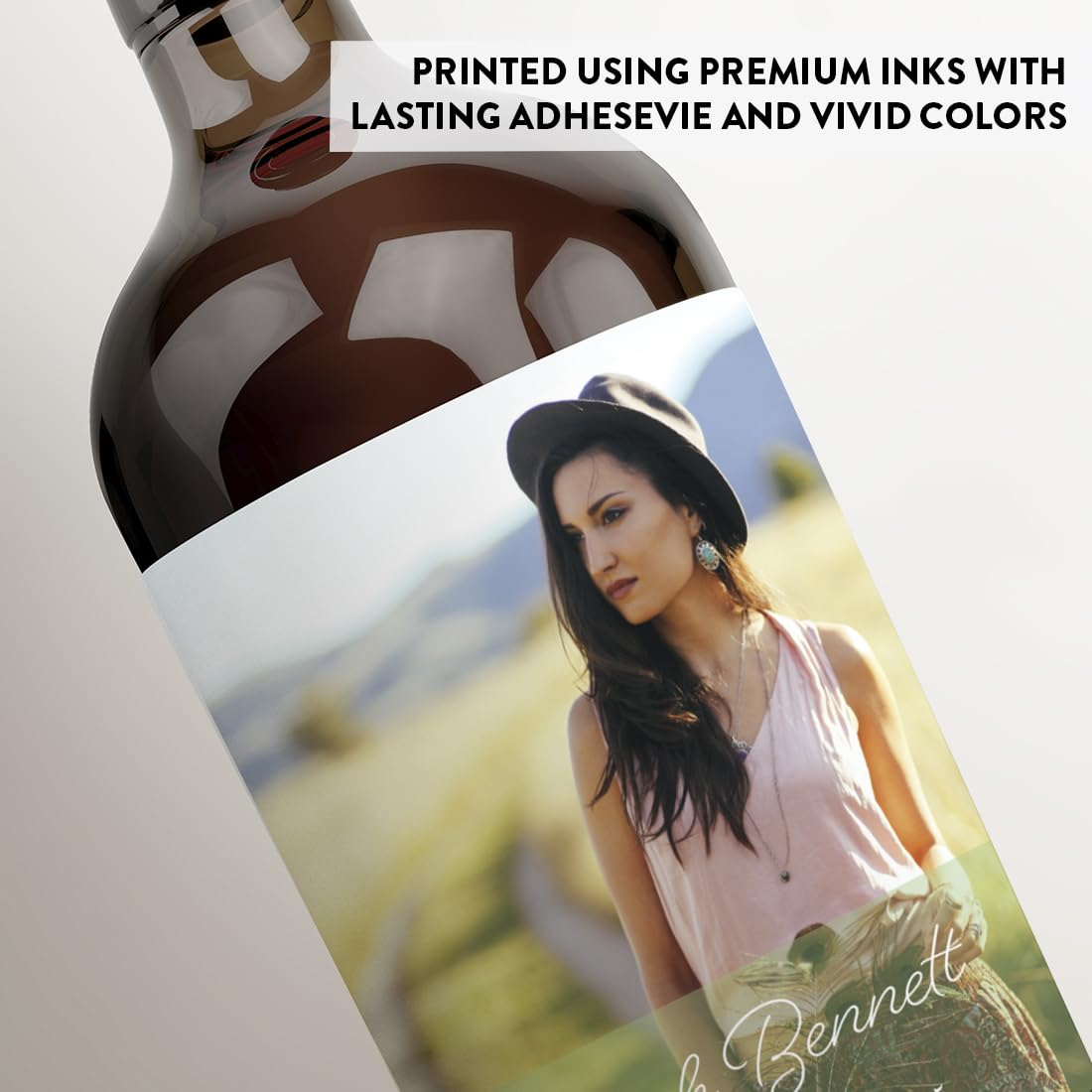 Personalized Graduation Wine Bottle Labels - Custom Photo & Text - 20-Pack - Andaz Press Beloved Collection - Perfect for Graduation Parties, Gifts & Celebrations