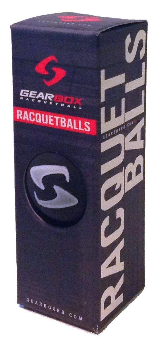 Premium Gearbox Sleek Black Racquetballs - 3 Ball Pack for Racquetball & Squash - Durable High-Visibility Tournament Balls for Indoor Court Sports