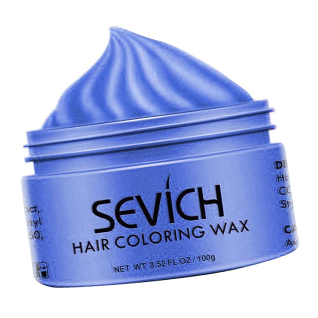 SAZ DEKOR® Temporary Hair Color Wax - Instant Blue Hair Dye for Styling & Natural Look | Washable & Non-Damaging | Perfect for Parties, Cosplay & Daily Fashion