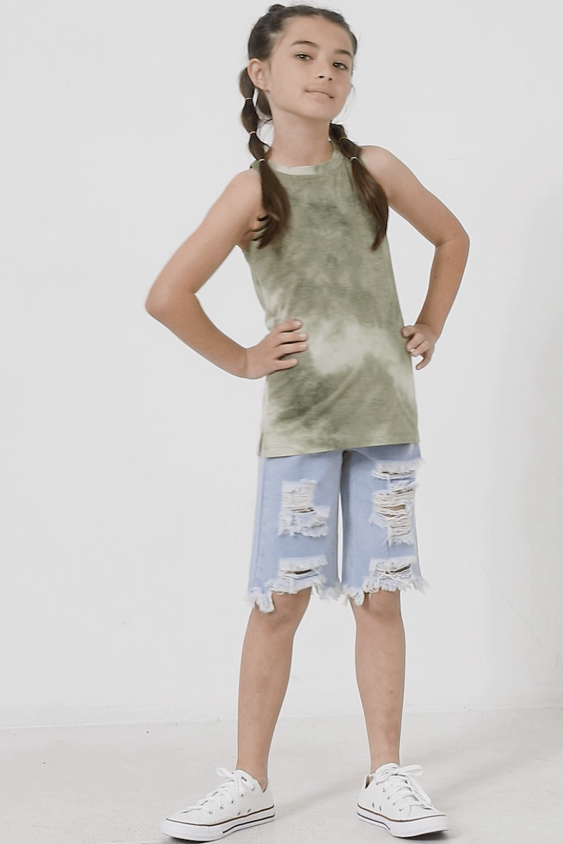 Trendy Tie Dye Racerback Active Tank Top for Women - Yoga, Gym & Summer Workout Wear