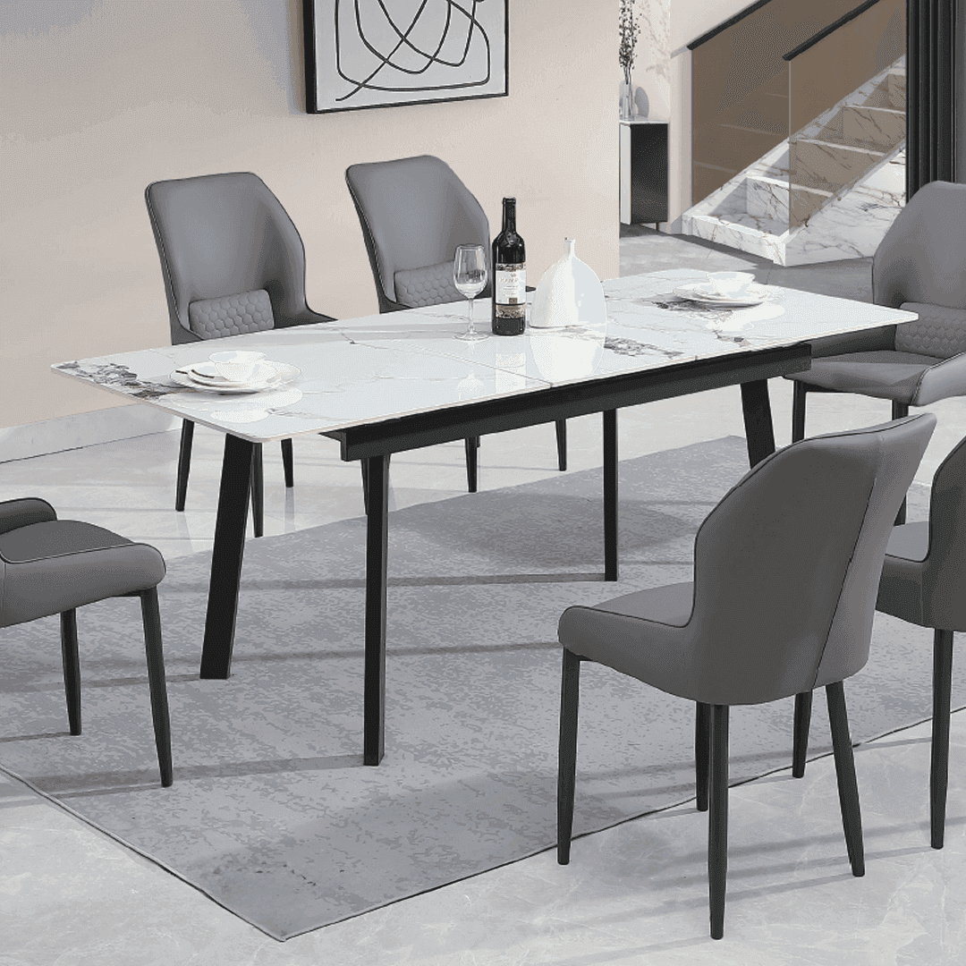 Megrez Extendable Dining Table 71-87 Inches (180-220cm) - Expandable Wooden Table for Large Families & Dinner Parties | Perfect for Dining Rooms, Kitchens & Open Concept Spaces