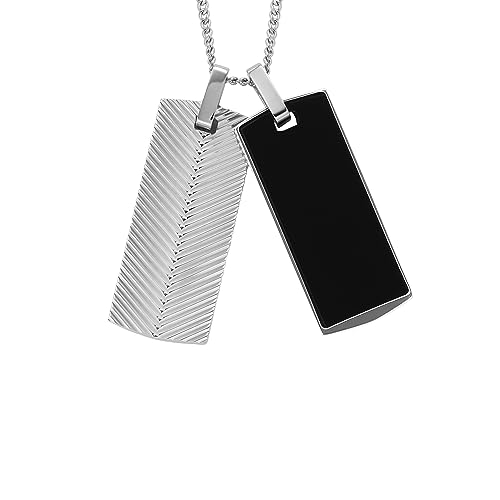 Silver & Black Onyx Harlow Linear Texture