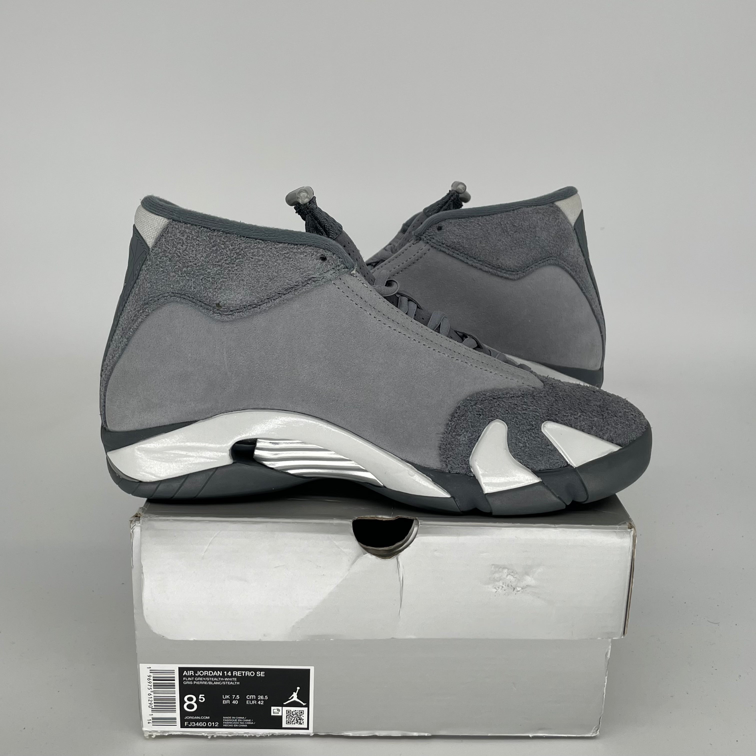 AIR JORDAN 14 Retro Basketball Shoes Men's Size 8.5 - Flint Grey (FJ3460-012) | Authentic Sneakers for Sports, Streetwear & Collectors