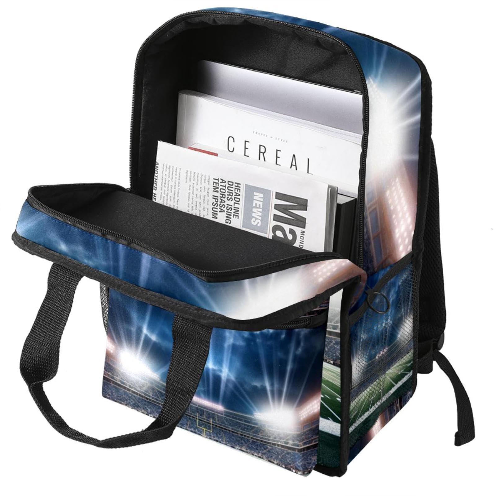 Stylish Travel Backpack for Women & Men - Durable College Backpack for School, Work & Sports - Perfect for American Football & Soccer Stadium Outings