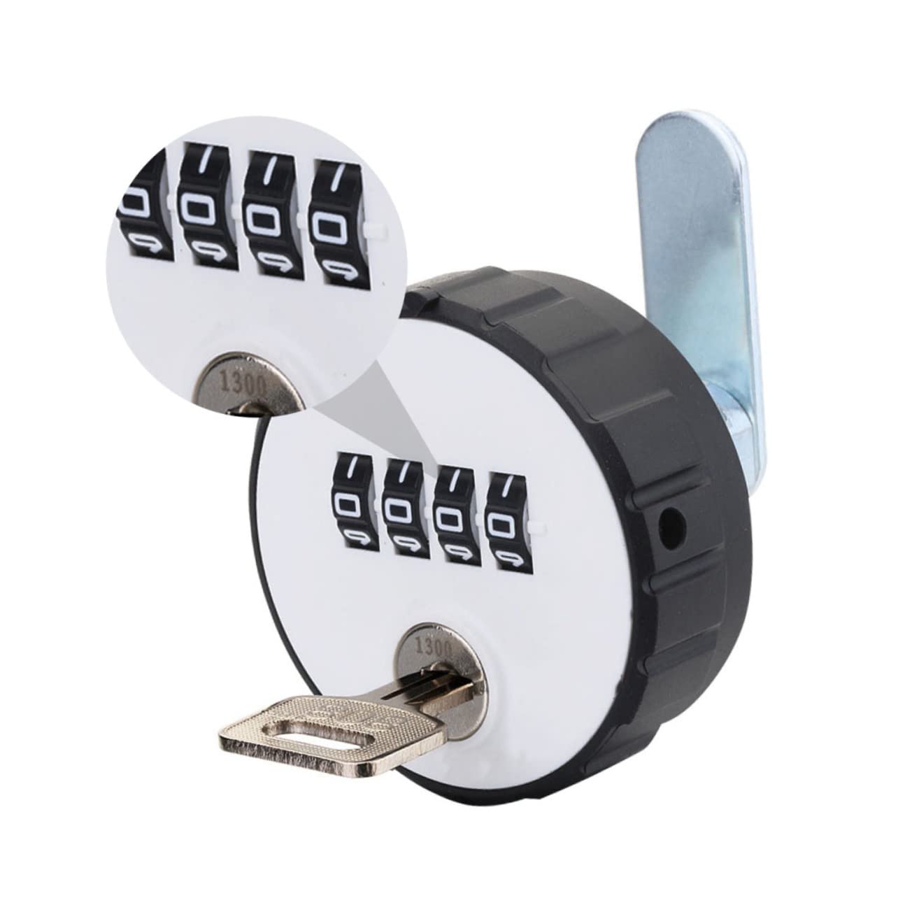 10-Piece Combination Cam Lock Set - Round Mechanical Cabinet & Drawer Lock with 4-Digit Number Padlock & Keyless 4-Code Security - Durable Engineering Plastic for File Cabinets, Keyboard Drawers & Adult Storage Solutions - Perfect for Home, Office & Workshop Organization