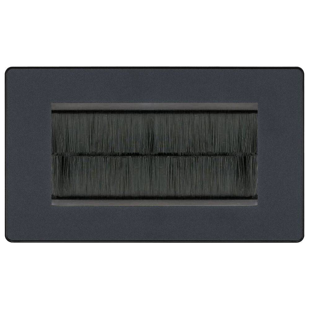 BG Evolve Matt Grey 4G Cable Brush Outlet PCDMG4GBRB - High-Quality Cable Management Solution for Home & Office Organization