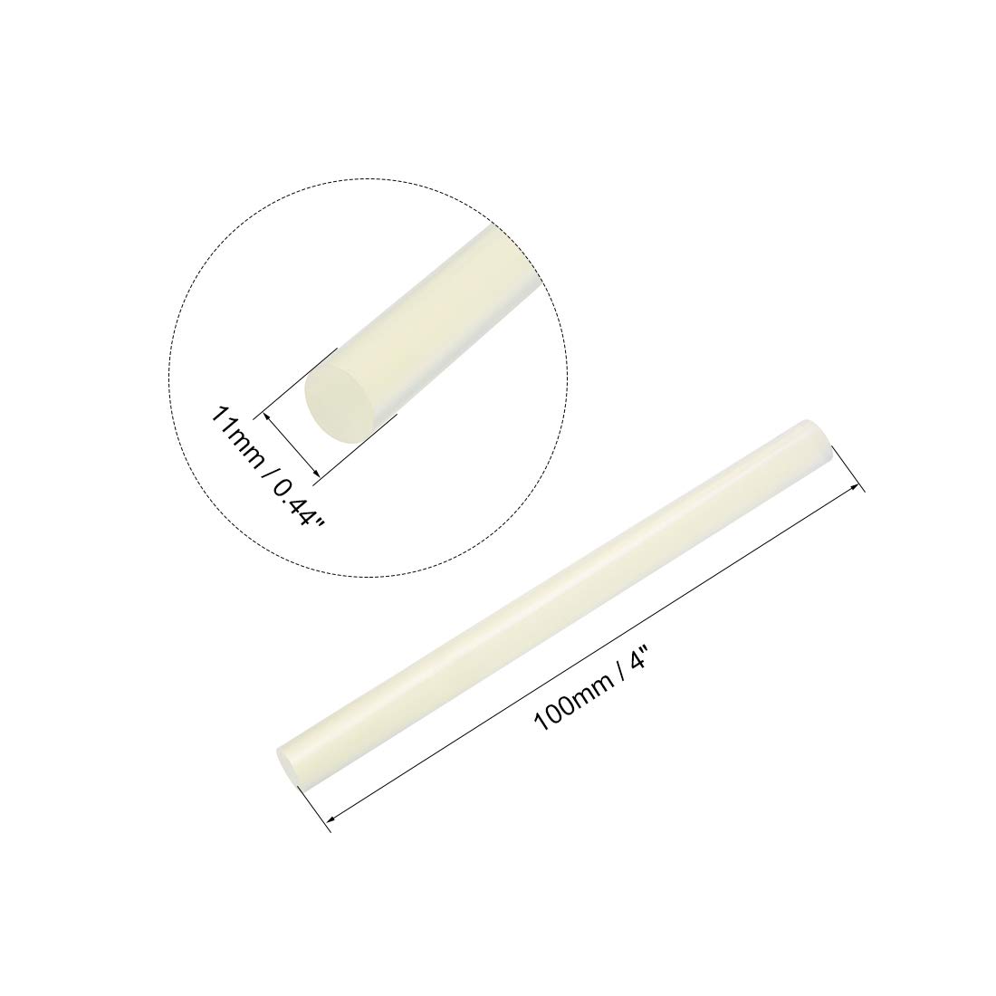 uxcell Mini Hot Glue Gun Sticks 4-inch x 0.44-inch for Glue Guns, Clear 10pcs - Perfect for DIY Crafts, Home Repairs & School Projects