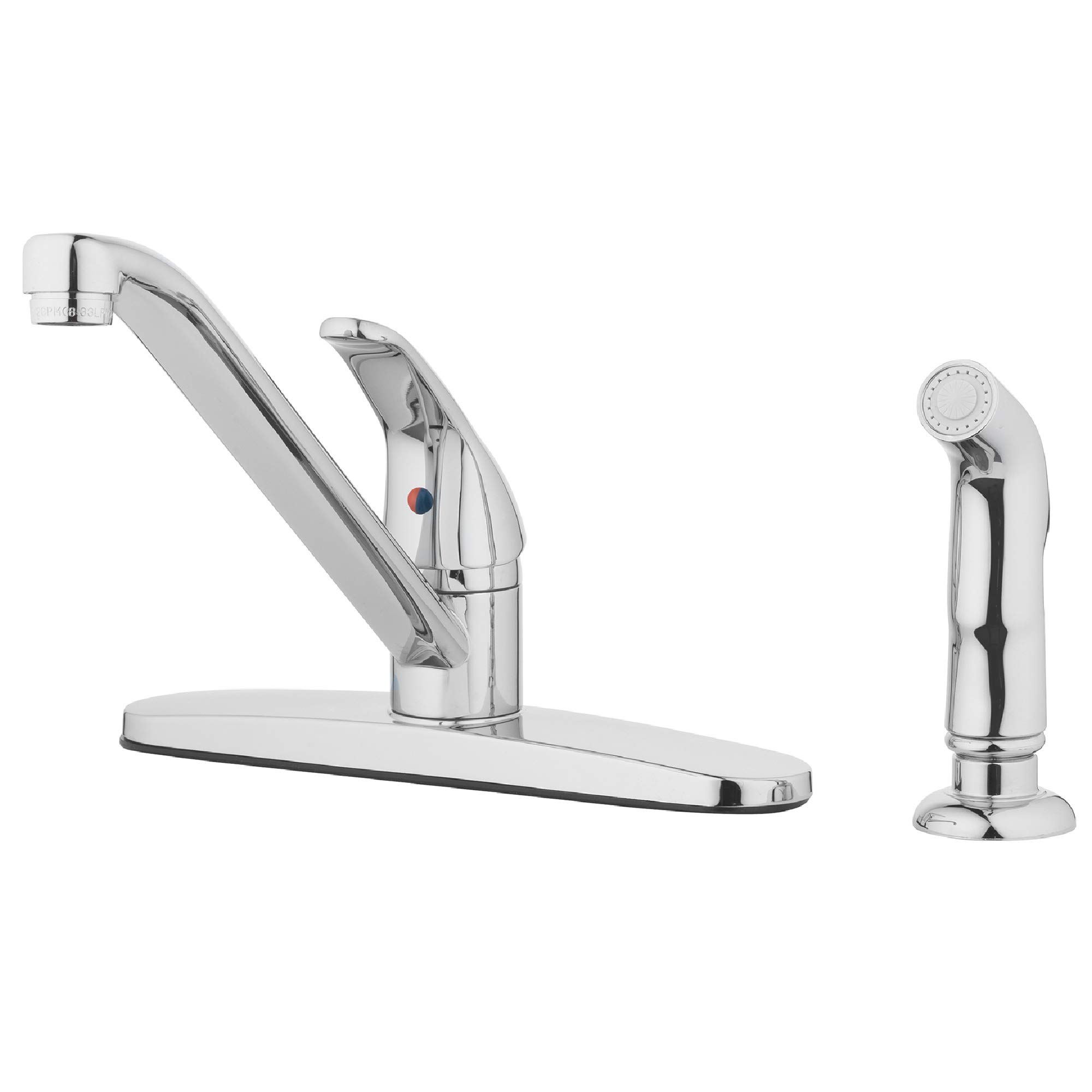 Aqua Vista 22-K81WS-CH-AV Polished Chrome Single Handle Kitchen Sink Faucet with Side Spray - Perfect for Modern Home Kitchen & Dishwashing