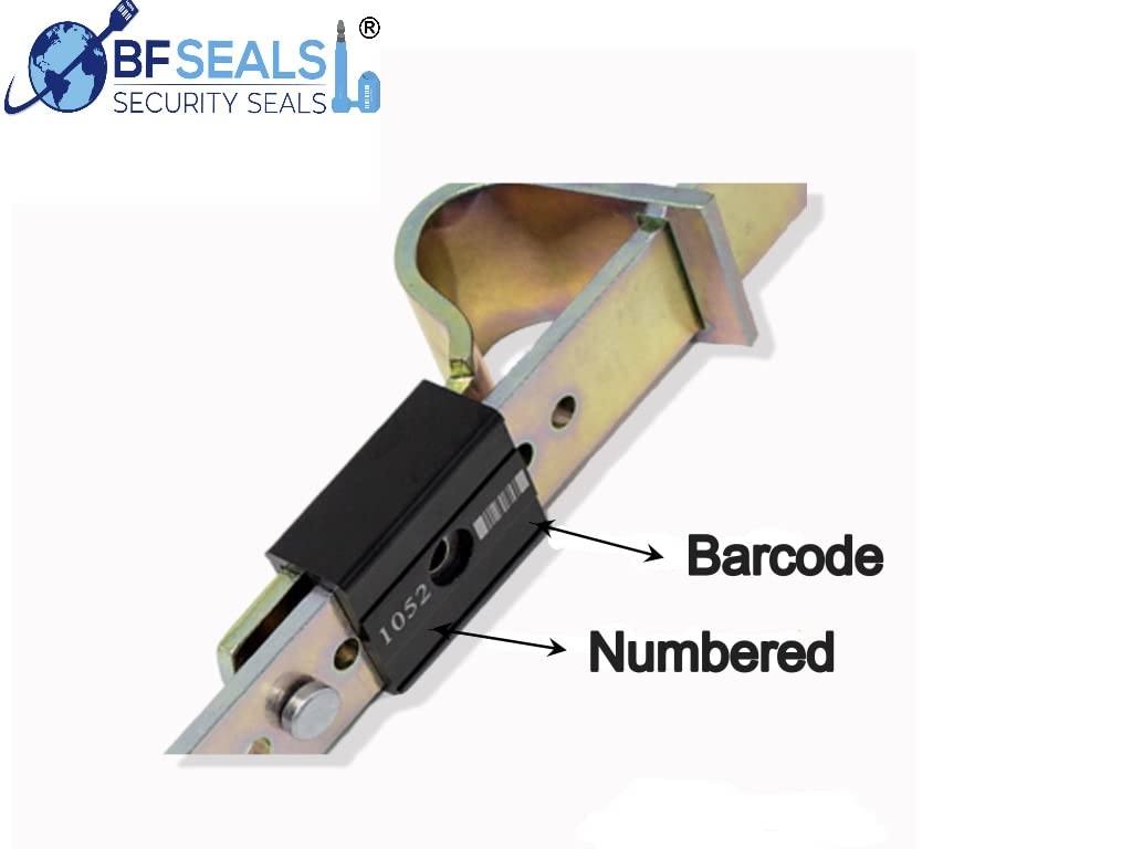 Heavy Duty Cargo Door Lock Bar - 5-Piece Steel Shipping Container Lock for Semi Trailer Trucks | Model BF-10BA18 with Numbered Barcode | Secure Barrier for Logistics & Transport | Fast USA Shipping