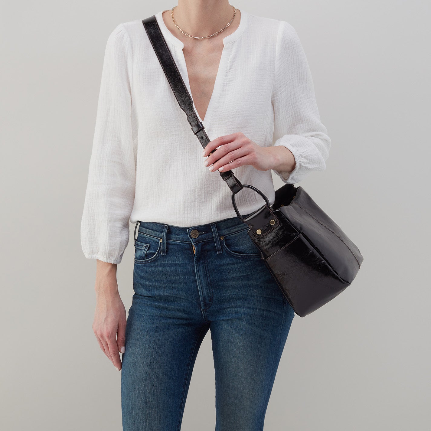 Sheila Crossbody Bag in Polished Leather - Natural Color Women's Handbag for Work, Travel & Everyday Use