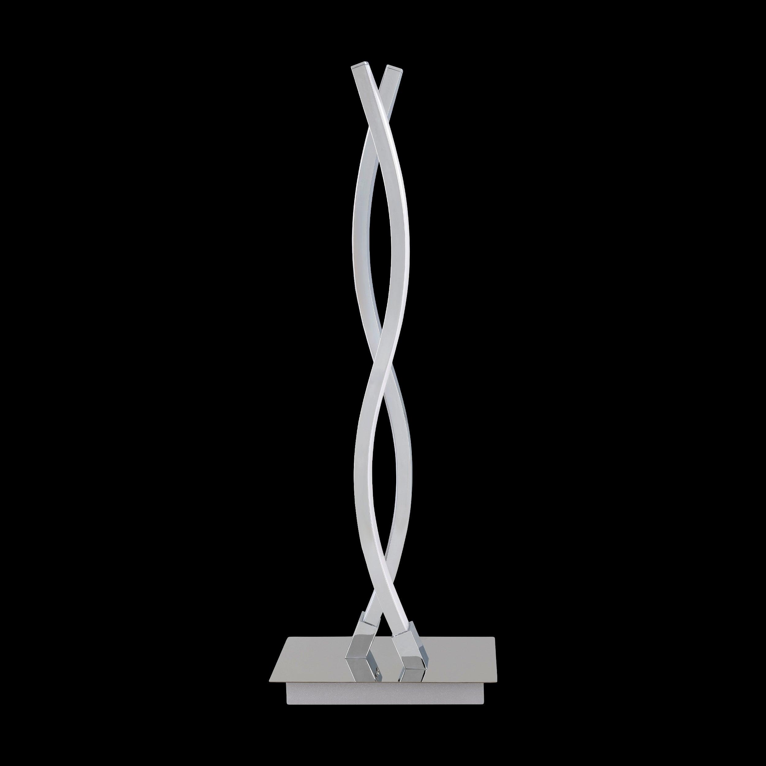 Eglo Lasana 2-Light LED Table Lamp in Chrome - Modern Desk Lamp for Home Office, Bedroom Nightstand & Living Room Decor