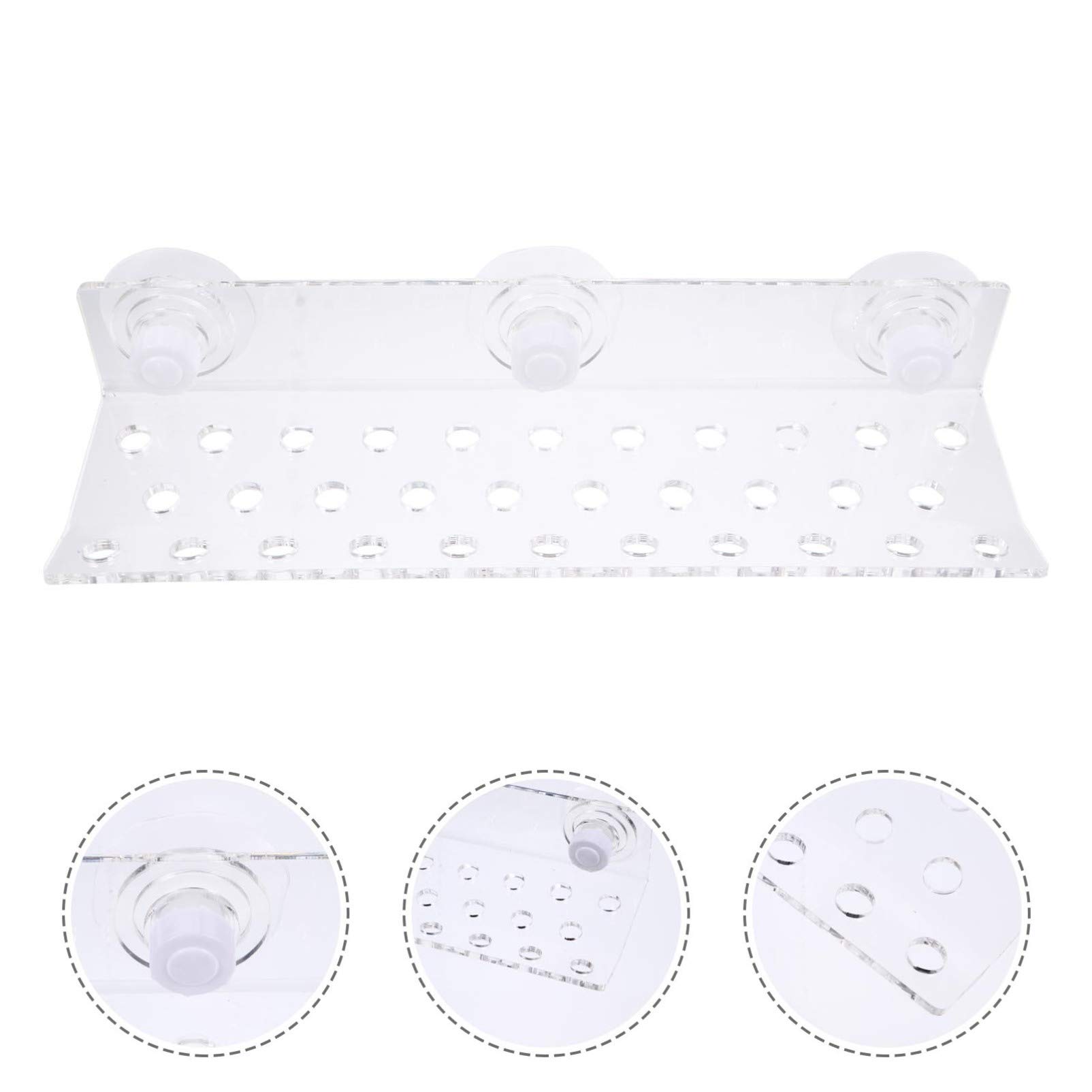 POPETPOP 32-Hole Magnetic Coral Bracket - Acrylic Frag Rack for Saltwater Aquarium, Coral Support Holder with Strong Magnetic Base - Perfect for Reef Tanks, Marine Aquascaping, and Coral Fragmentation