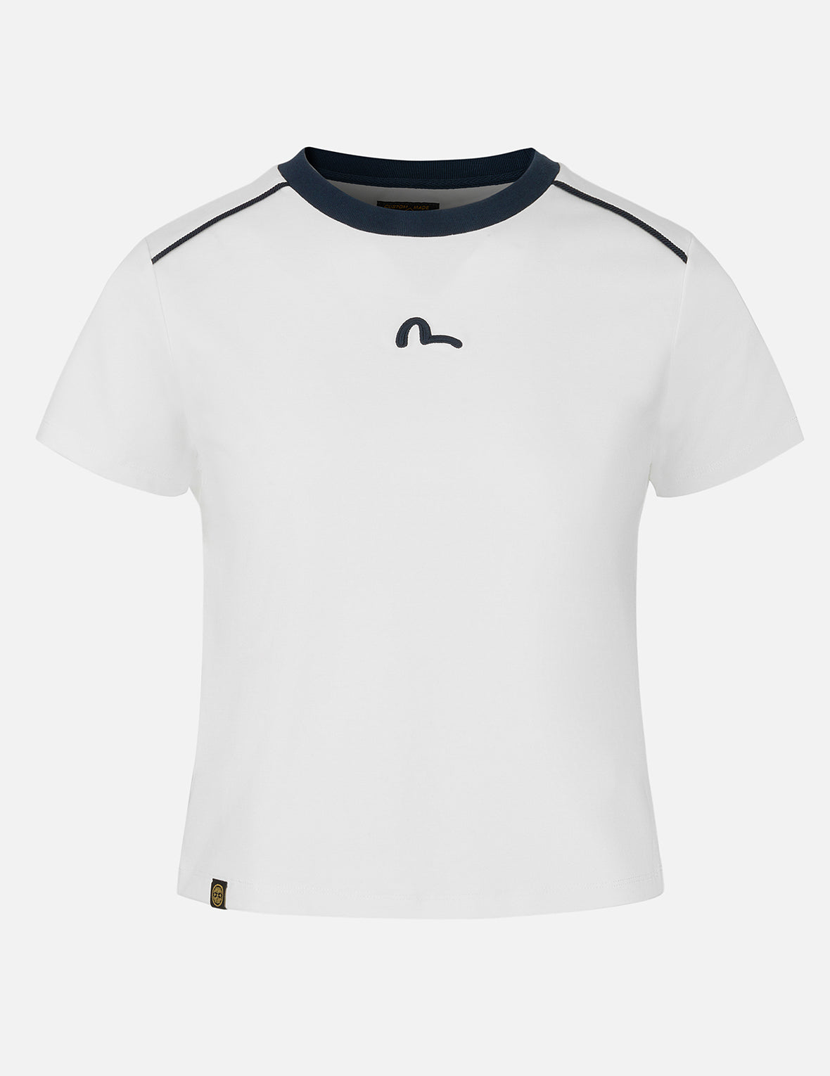 3D Seagull & Slogan Embroidered Slim Fit T-Shirt for Men - Trendy Casual Tee for Streetwear, Beach Outings & Everyday Fashion