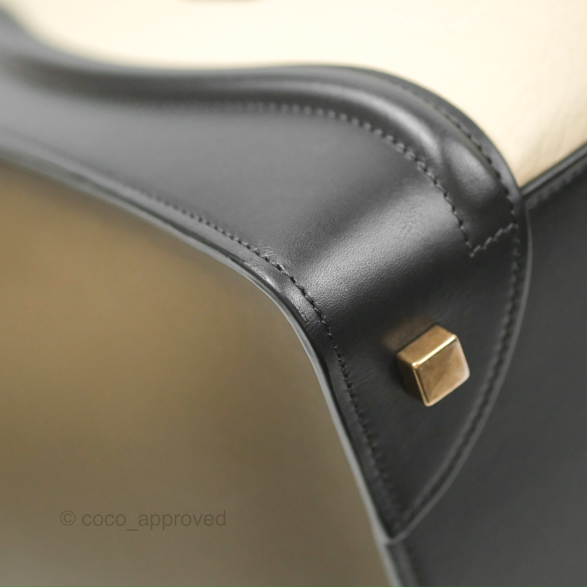 Celine Mini Luggage Bag in Black, Brown & Ivory Calfskin Leather - Perfect for Travel, Work & Everyday Luxury Handbag