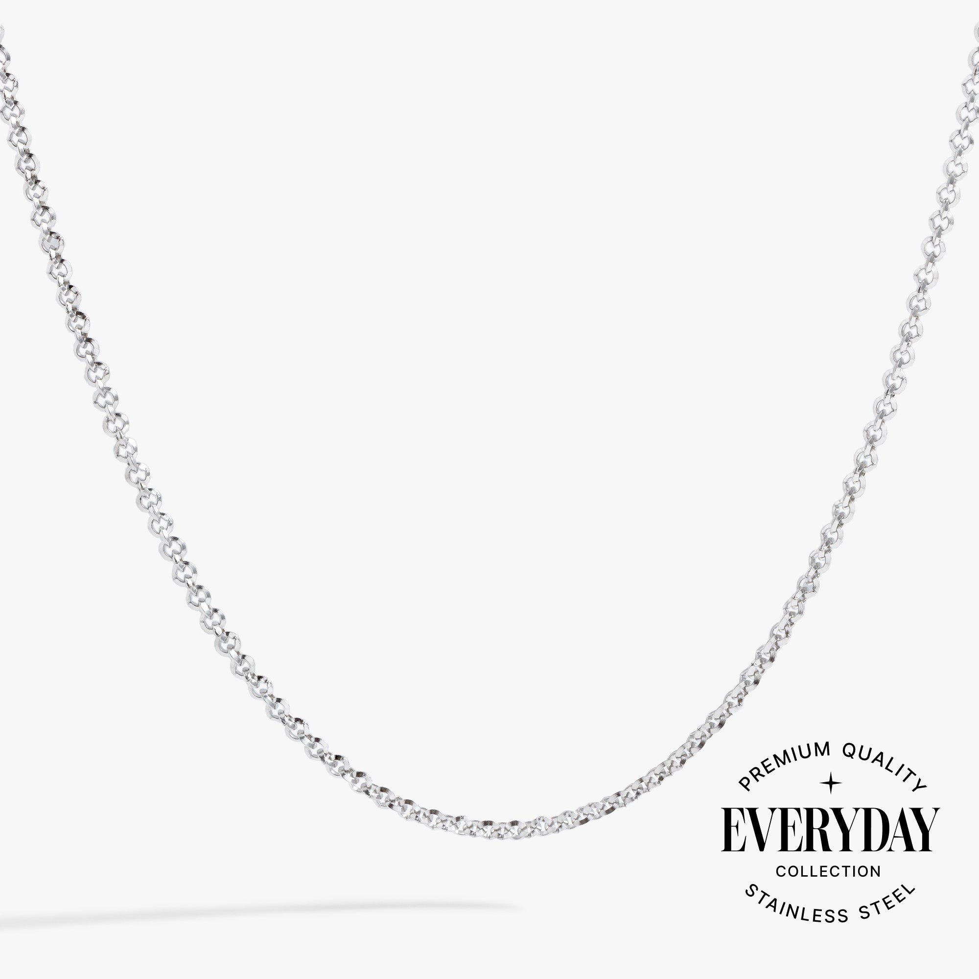 Faceted Rolo Charm & Layering Necklace for Women - Dainty Gold Plated Minimalist Jewelry - Perfect for Layering, Everyday Wear & Gift Giving