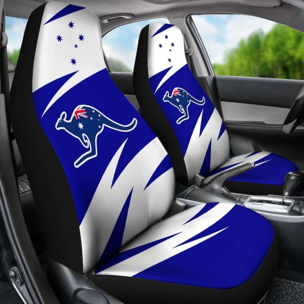 Premium Australia Flag Kangaroo Car Seat Covers - Universal Fit for Most Vehicles (5-Piece Set) - Durable & Stylish Protection for Cars, Trucks & SUVs - Perfect for Road Trips, Travel & Daily Commute