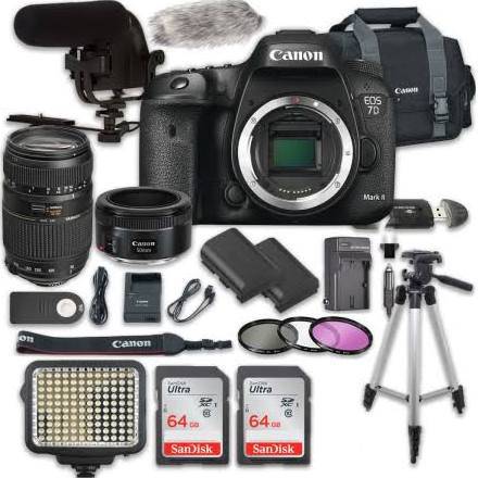 Canon EOS 7D Mark II DSLR Camera Body Only with Video Creator Accessory Kit - Professional Photography & Videography for YouTube, Vlogging, Travel
