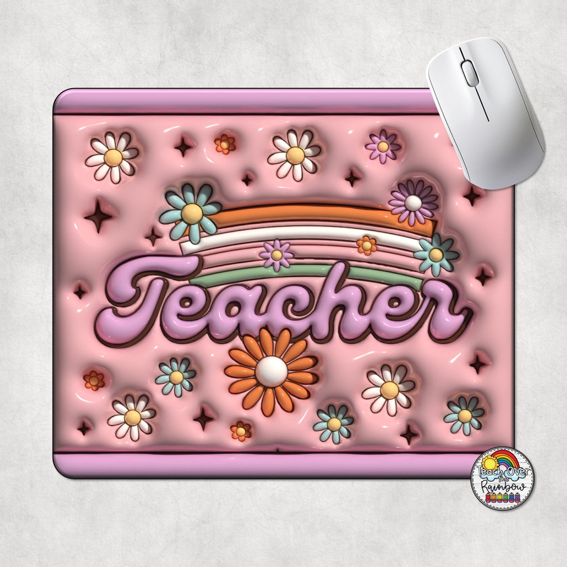 Vintage Teacher Themed Mouse Pad - Comfortable Non-Slip Desk Mat for Educators, Office & Home Use - Perfect Gift for Teachers Day, Classroom or Workstation Accessory