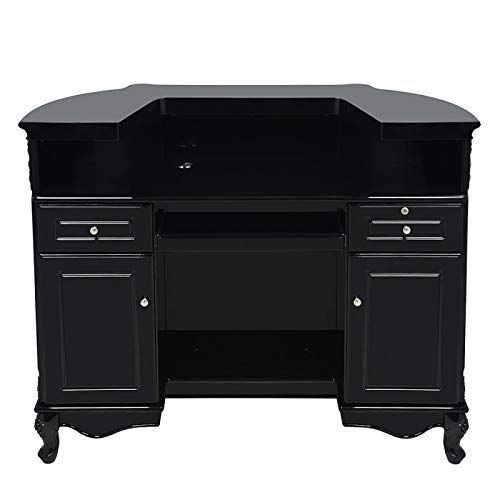 Modern Reception Desk for Salon, Spa & Office - Elegant Receptionist Counter with Storage | Perfect for Waiting Areas, Lobby & Front Desks