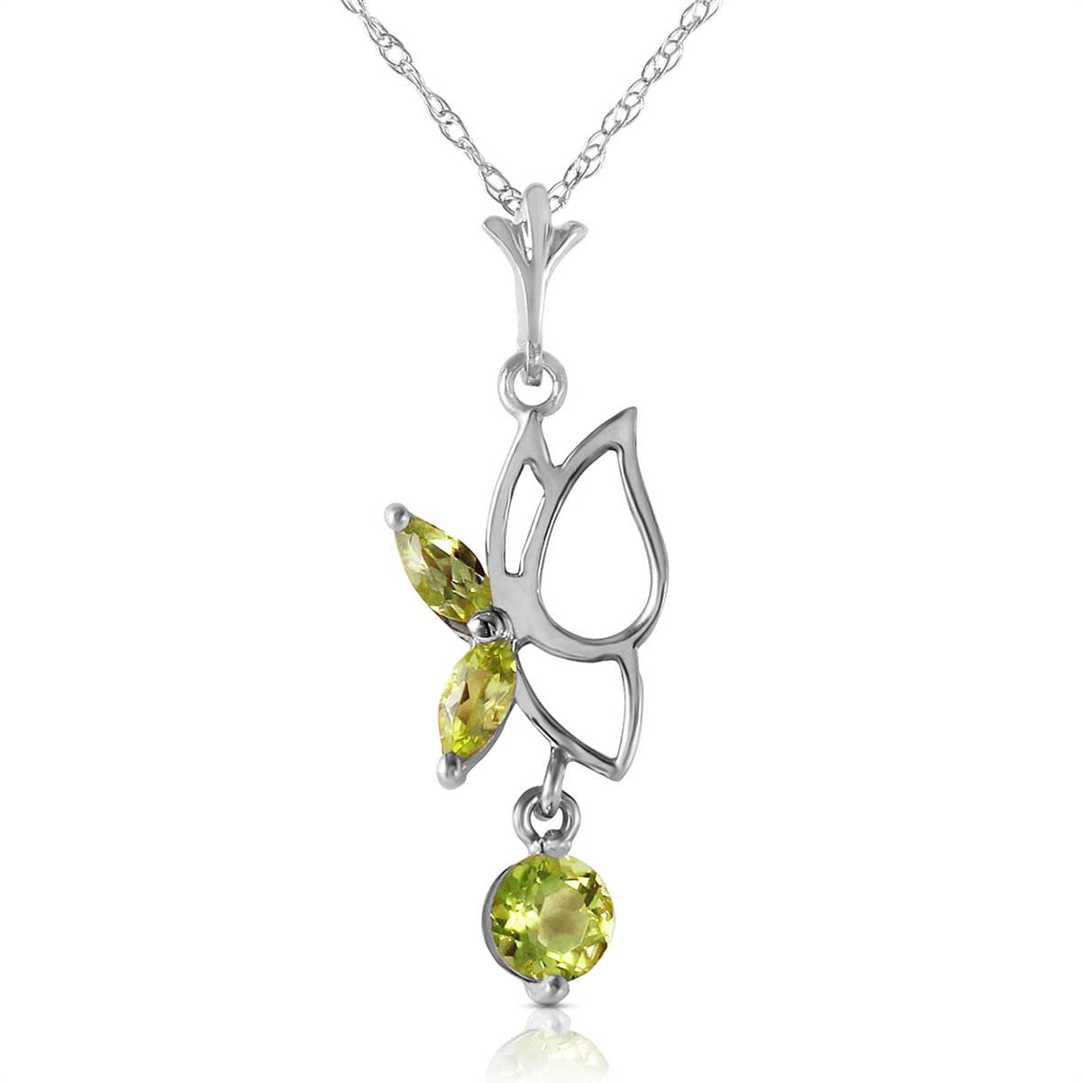 0.4 Carat 14K Solid Yellow Gold Peridot Bee Pendant Necklace - Elegant Dainty Jewelry for Women, Perfect for Birthday Gifts, Anniversaries & Everyday Wear