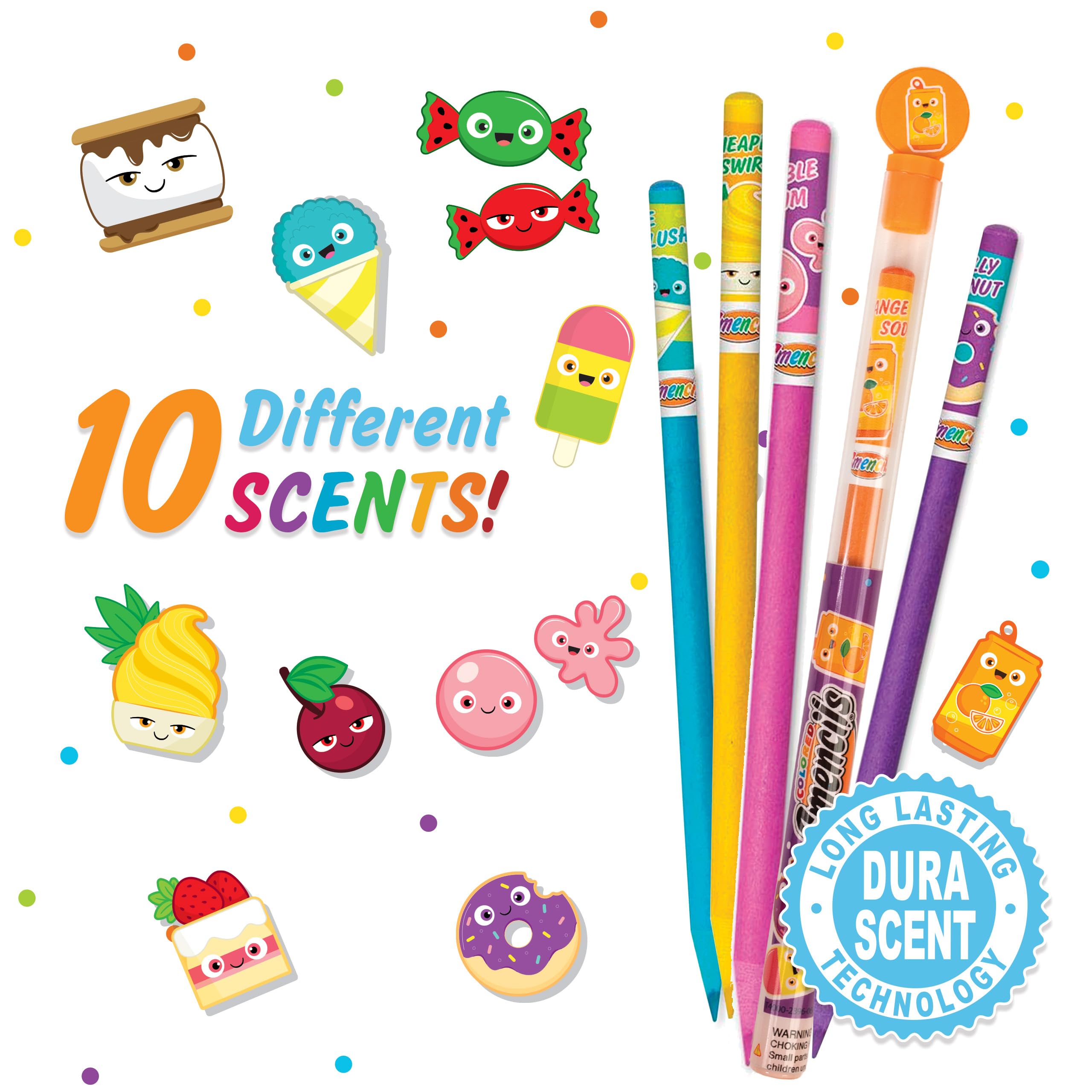 Smencils 2-Pack - 10 Scented Colored Pencils Made from Recycled Newspaper | Non-Toxic, Eco-Friendly Art Supplies for Kids | Perfect for School, Classroom Rewards & Creative Drawing Activities