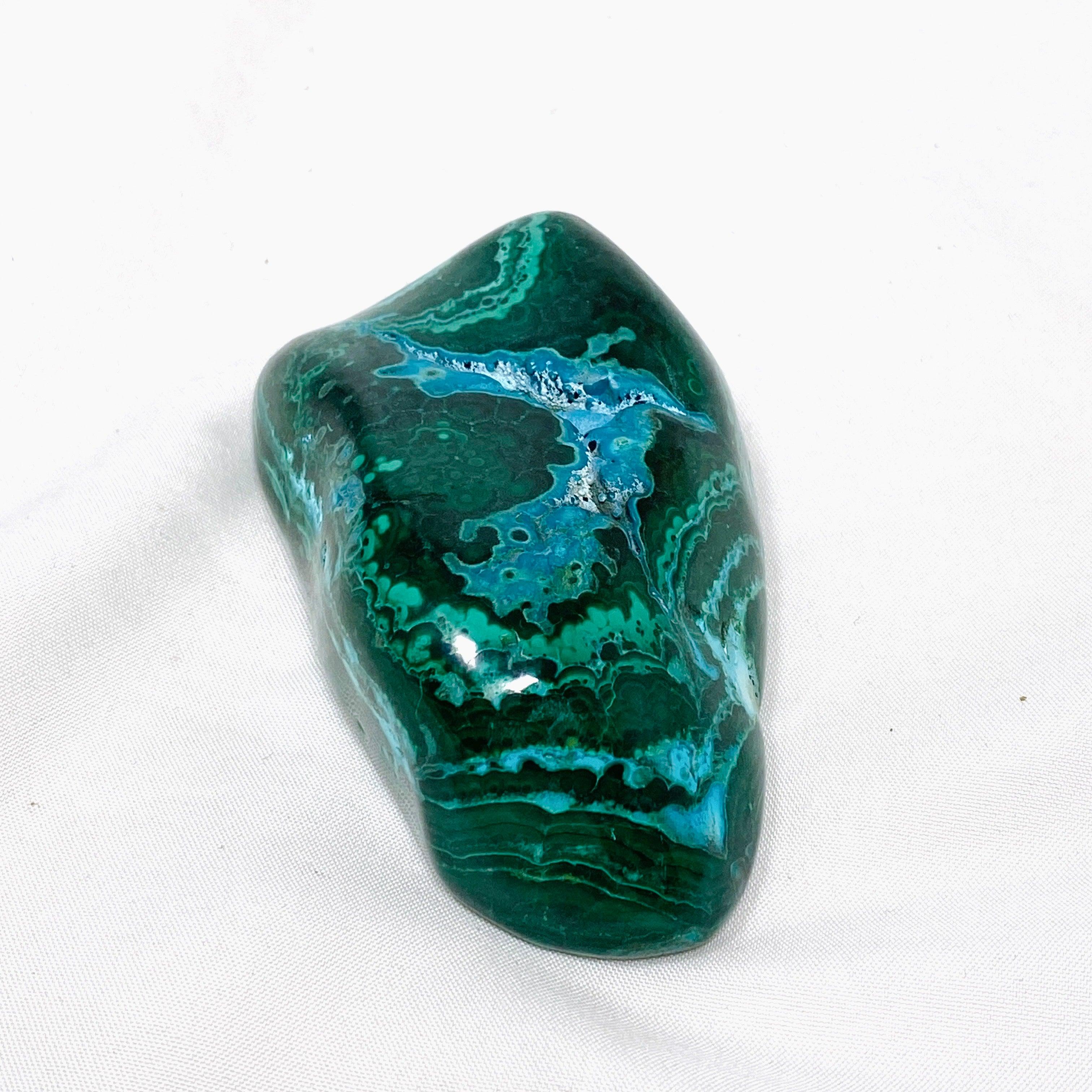Natural Malacholla Freeform Stone (Chrysocolla & Malachite Blend) - MALF 01 - Healing Crystal for Meditation, Jewelry Making & Home Decor