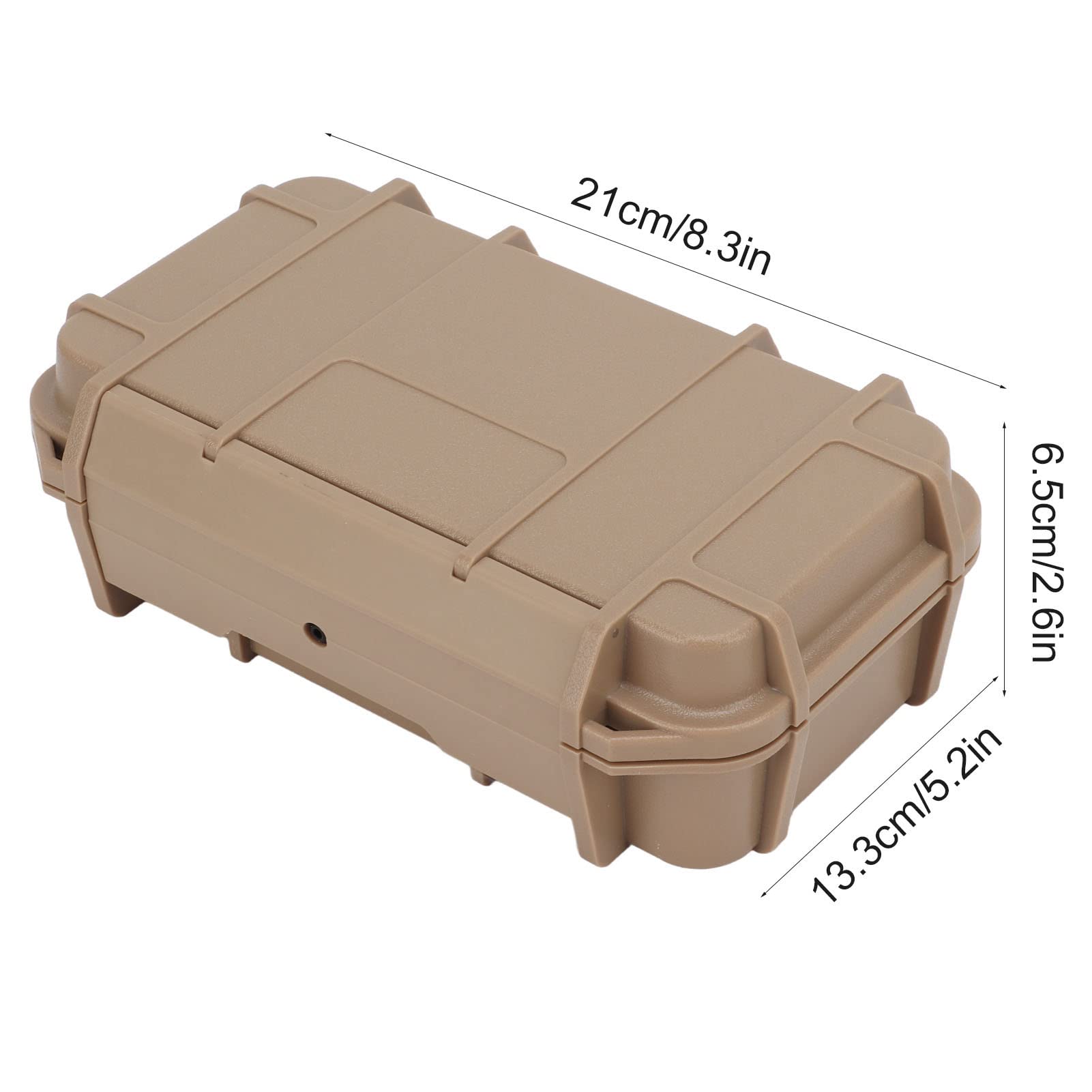 BRDI Waterproof Hard Tool Case - Heavy Duty Sealed Pressure Resistant Safety Tool Box with Double Layer Shockproof Design & Customizable Sponge Insert - Ideal for Outdoor Work, Construction Sites, and Marine Use (Mud Color)