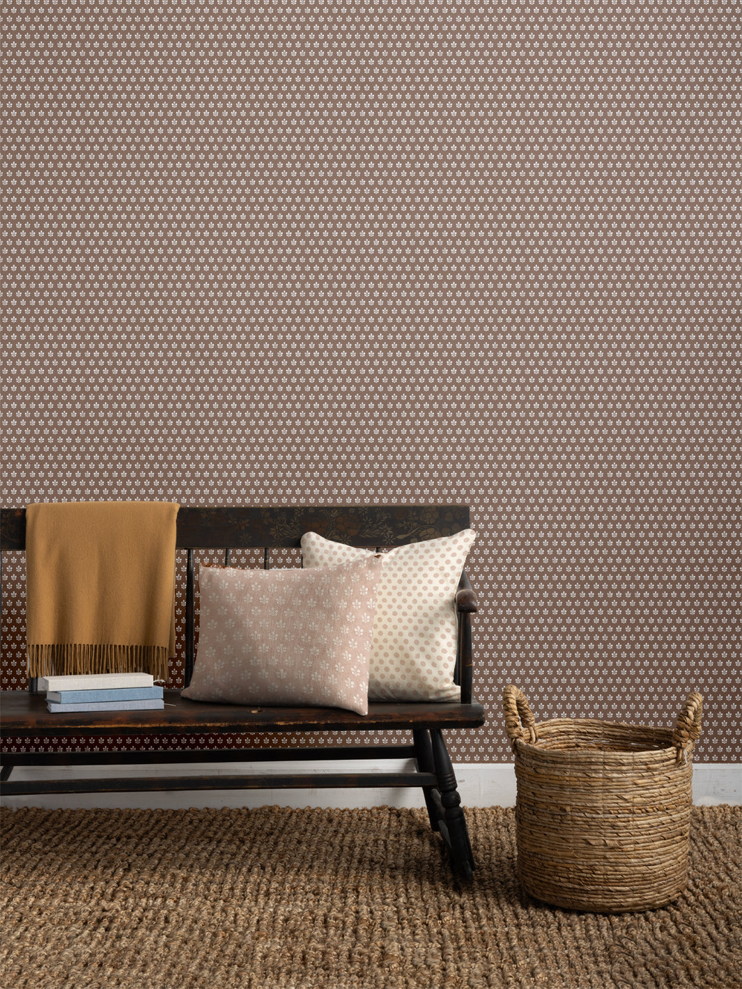 Ensley Petite Wallpaper by Sugar Paper in Fawn - Elegant Peel and Stick Wallpaper for Bedroom, Nursery & Home Decor