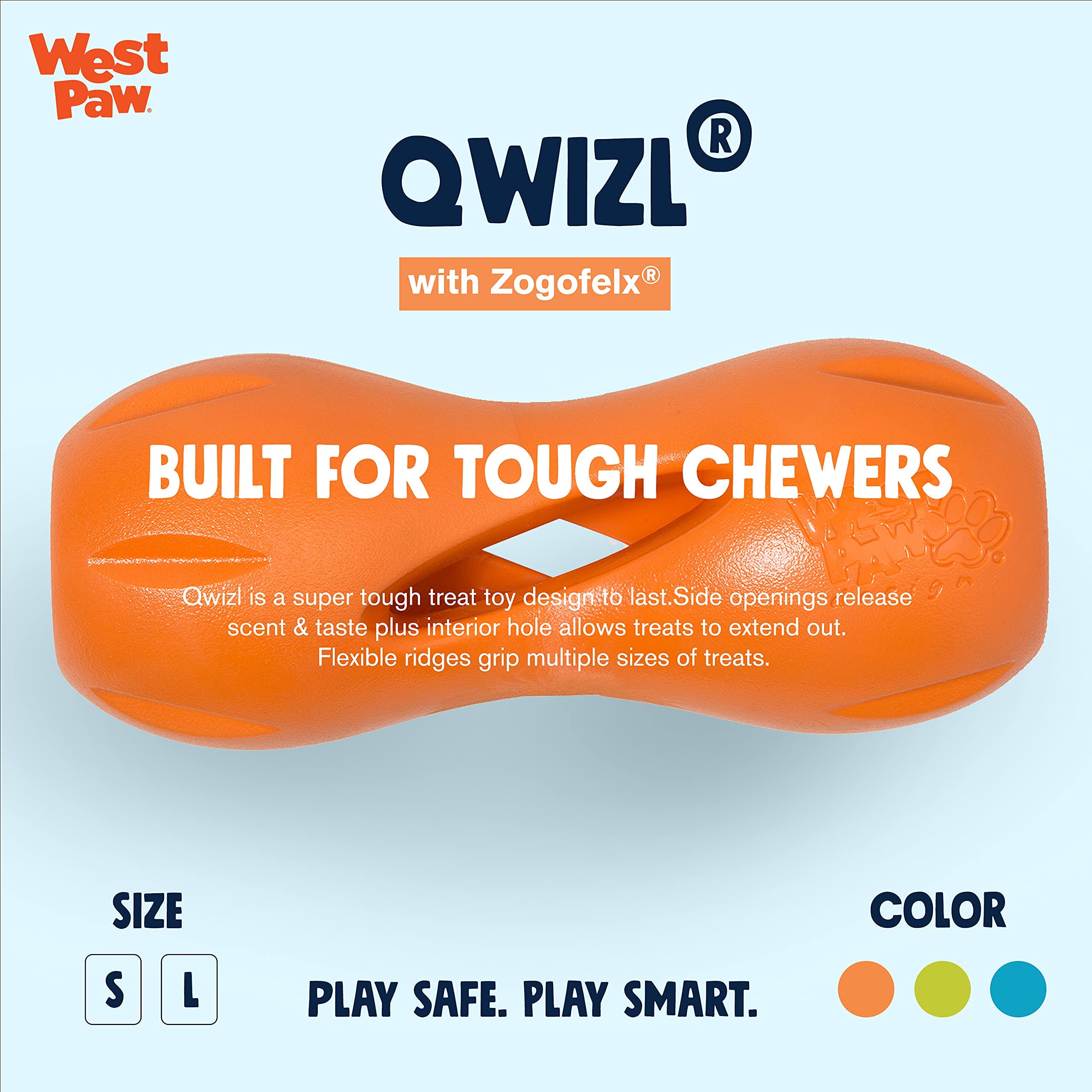 Premium Air Dried Bison Heart Dog Treats & Zogoflex Qwizl Interactive Chew Toy Bundle – Natural Farm Fresh Bison Snacks with Treat Dispensing Puzzle Toy for Dogs – Holds Kibble & Treats – Perfect for Training, Enrichment & Dental Health