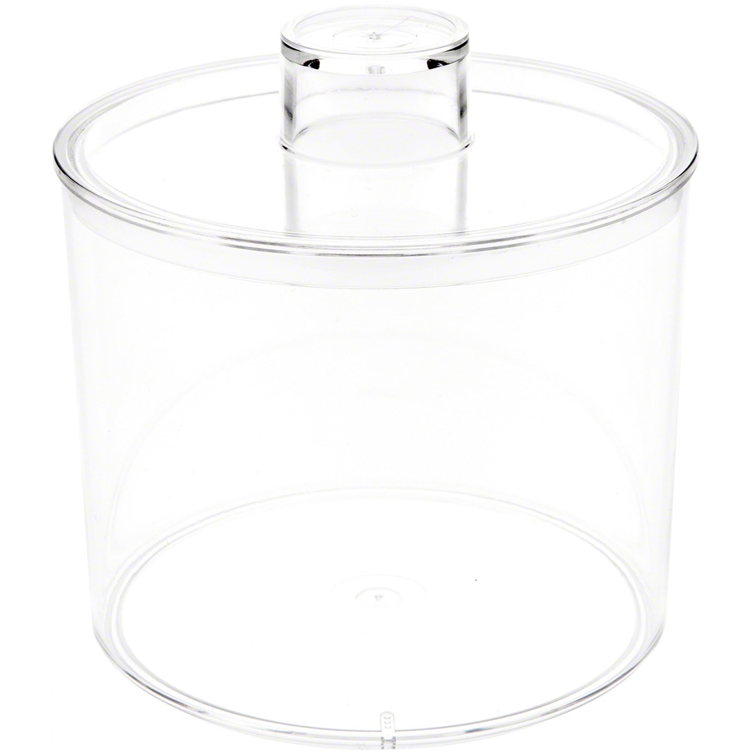 Pioneer Plastics 273C Clear Round Plastic Food Storage Containers with Lids - 4.06