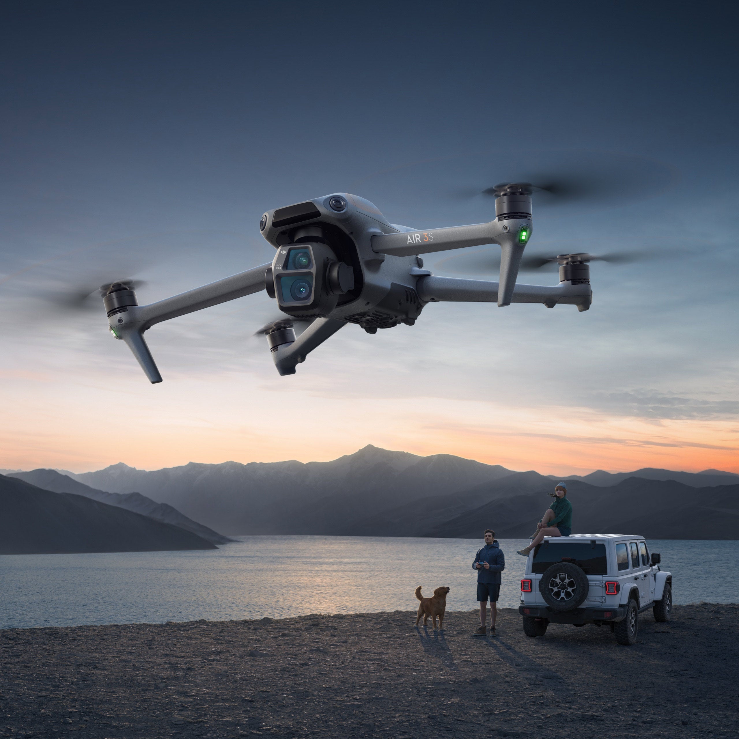 DJI Air 3S Drone Fly More Combo with DJI RC 2 Remote Controller - 4K Camera, 46 Mins Flight Time, Omnidirectional Obstacle Avoidance - Perfect for Aerial Photography, Travel Adventures & Outdoor Exploration