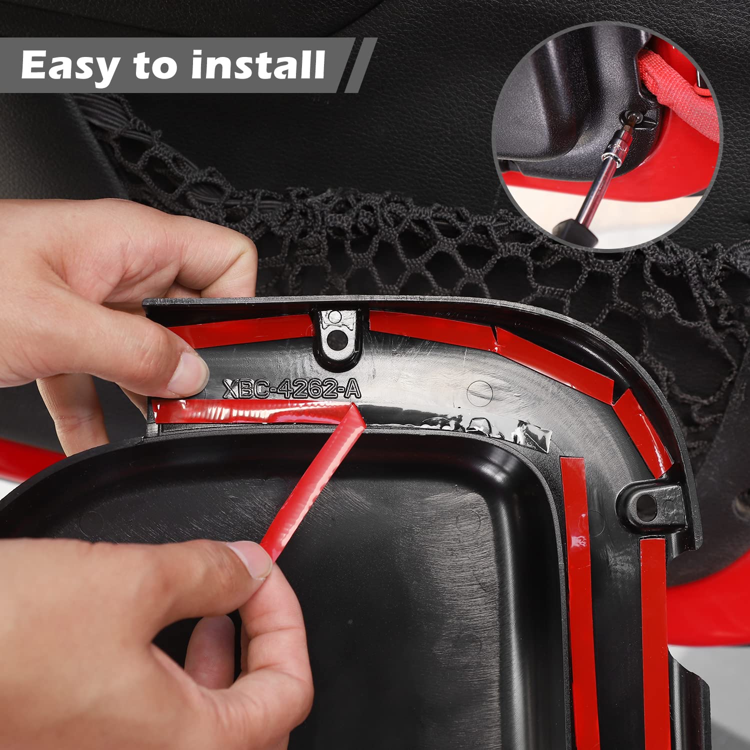 Jeep Wrangler JK JKU Front Door Storage Pockets (2011-2017) - Black Organizer Accessories for Sport, Sahara, Rubicon Models - 2 Pack - Perfect for Off-Road Gear & Road Trip Essentials