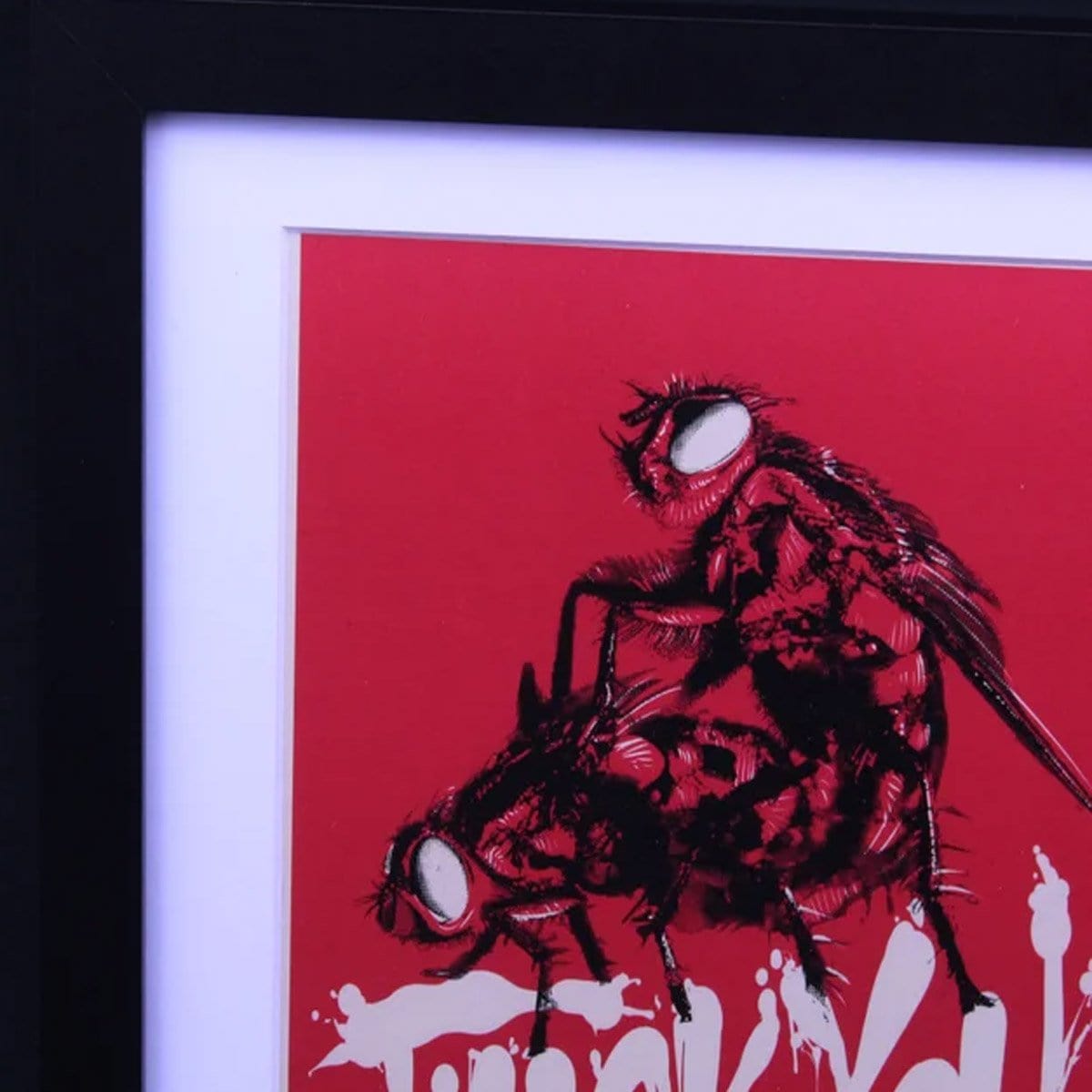 Godmachine Signed 'Fuck You' Fly Lithograph Art Print - Punk Rock Wall Decor for Home, Office & Music Studio