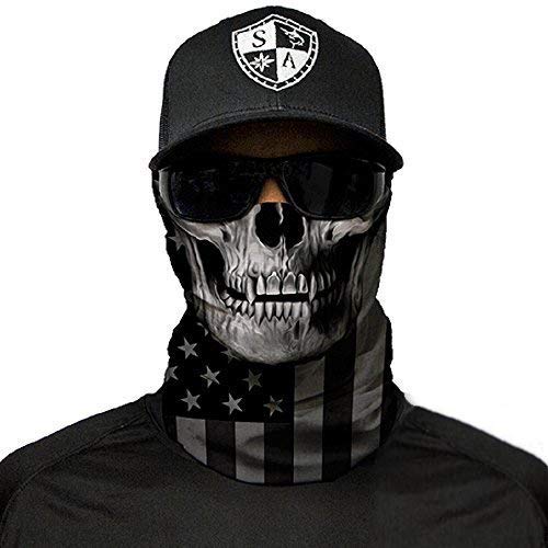 American Flag Ski Mask for Men & Women - Winter Balaclava Face Mask, Neck Gaiter for Cold Weather - Blackout USA Flag Design - SA COMPANY Face Shield for Snowboarding, Skiing, Motorcycling & Outdoor Activities