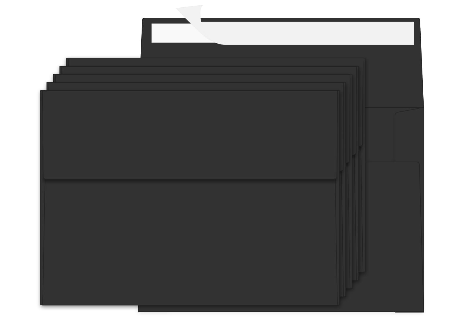100 Pack 4x6 Self Seal Envelopes - A6 Size Invitation Envelopes for Wedding, Birthday, Baby Shower & Party Cards - Premium Black Stationery for Greeting Cards, RSVPs & Mailing (Black)