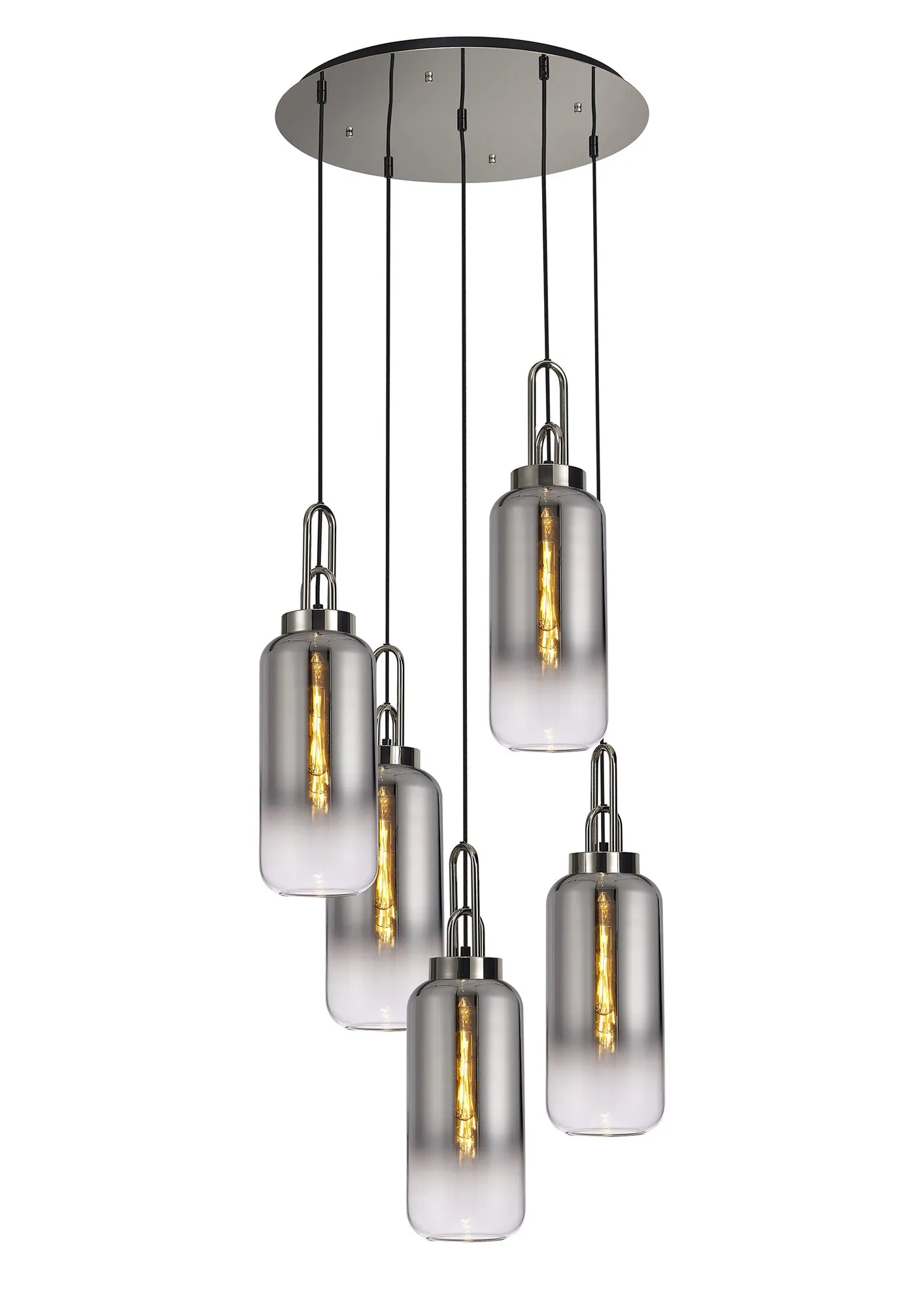 Stylish Cadiz 5-Light Cluster Pendant Light Fixture - Modern Ceiling Lighting for Dining Room, Kitchen & Living Room