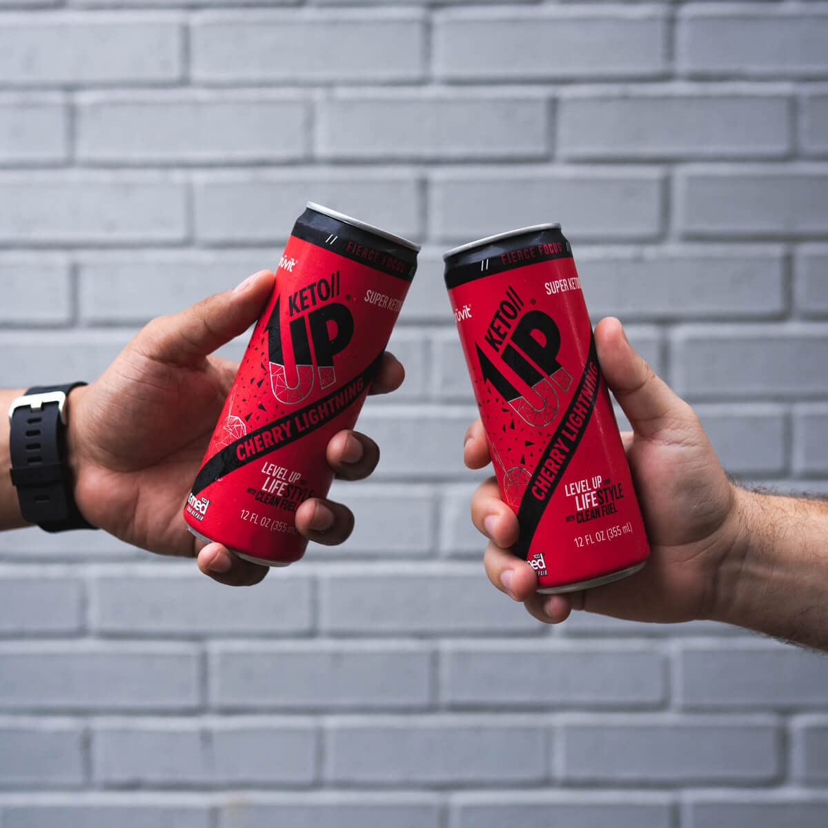 Premium Cherry Lightning Keto//Up® Ketone Drink - Ready-to-Drink Exogenous Ketones for Mental Focus & Energy Boost - 12 Pack - Perfect for Workouts, Keto Diet & On-the-Go Lifestyle