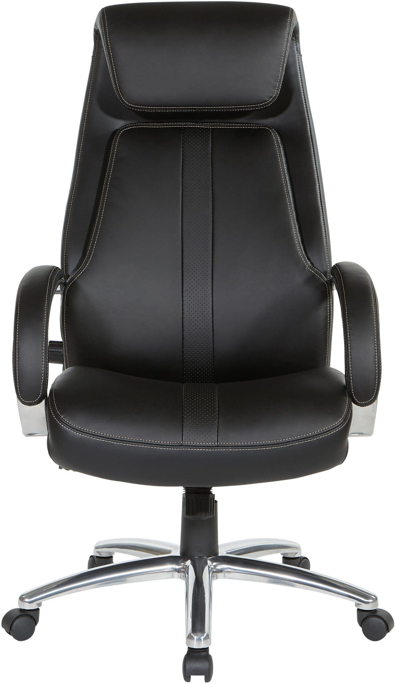 Office Star EC62119AL Bonded Leather Executive Chair - Ergonomic High Back Desk Chair for Home & Office, Adjustable Height & Swivel - Perfect for Long Work Hours & Professional Workspaces