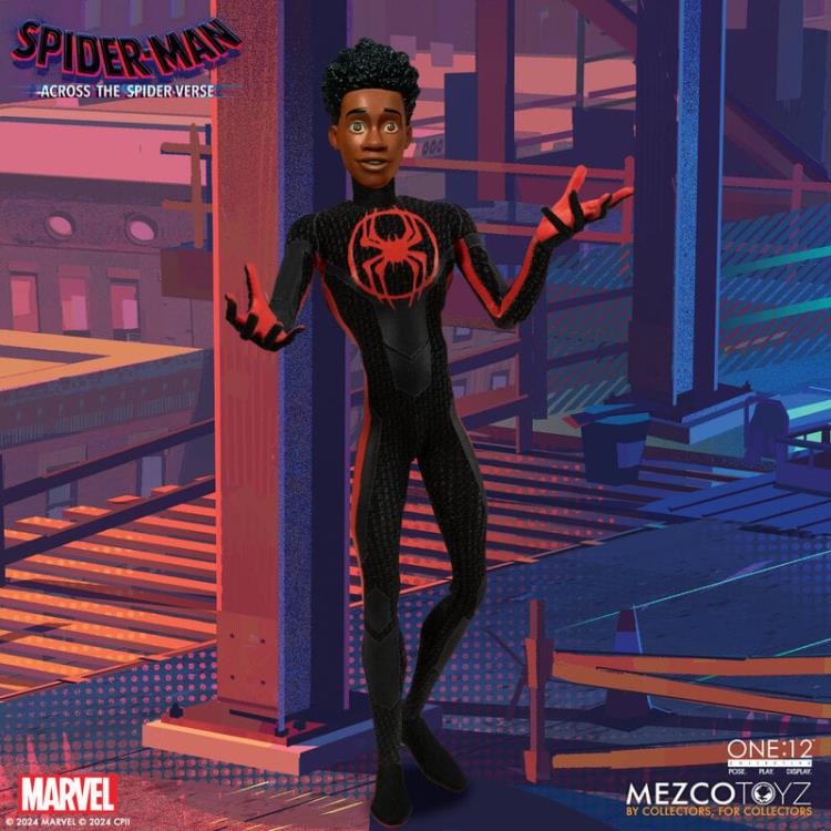 Miles Morales Spider-Man: Across the Spider-Verse One:12 Collective Action Figure - Premium Collectible for Marvel Fans & Movie Lovers - Perfect for Display, Gifts, and Comic Book Collections
