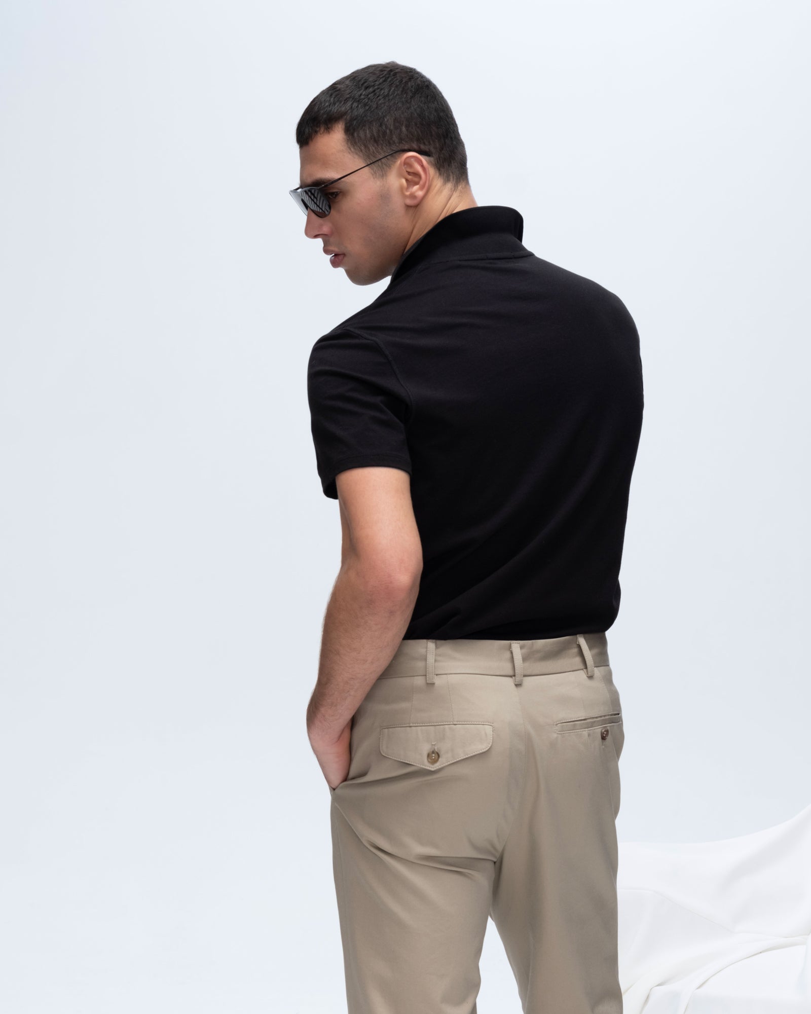 Classic Jersey Polo Shirt for Men - Comfortable Black Cotton Short Sleeve Top - Perfect for Casual Wear, Golf & Office