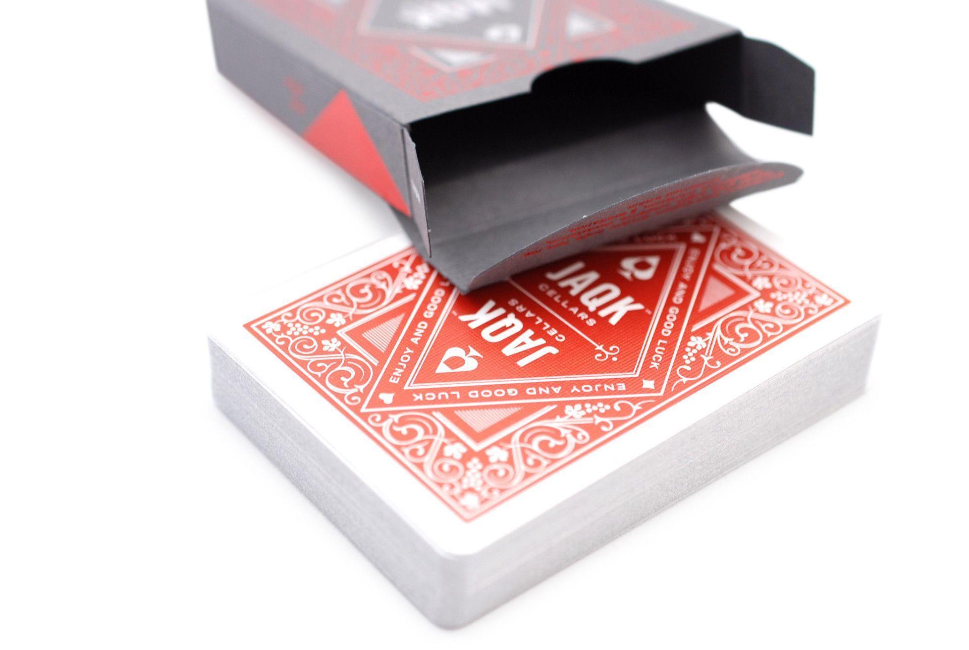 Red Jaqk Playing Cards - Premium Quality Poker Cards for Magic Tricks, Cardistry & Casino Games | Perfect for Poker Nights, Magic Shows & Professional Card Players