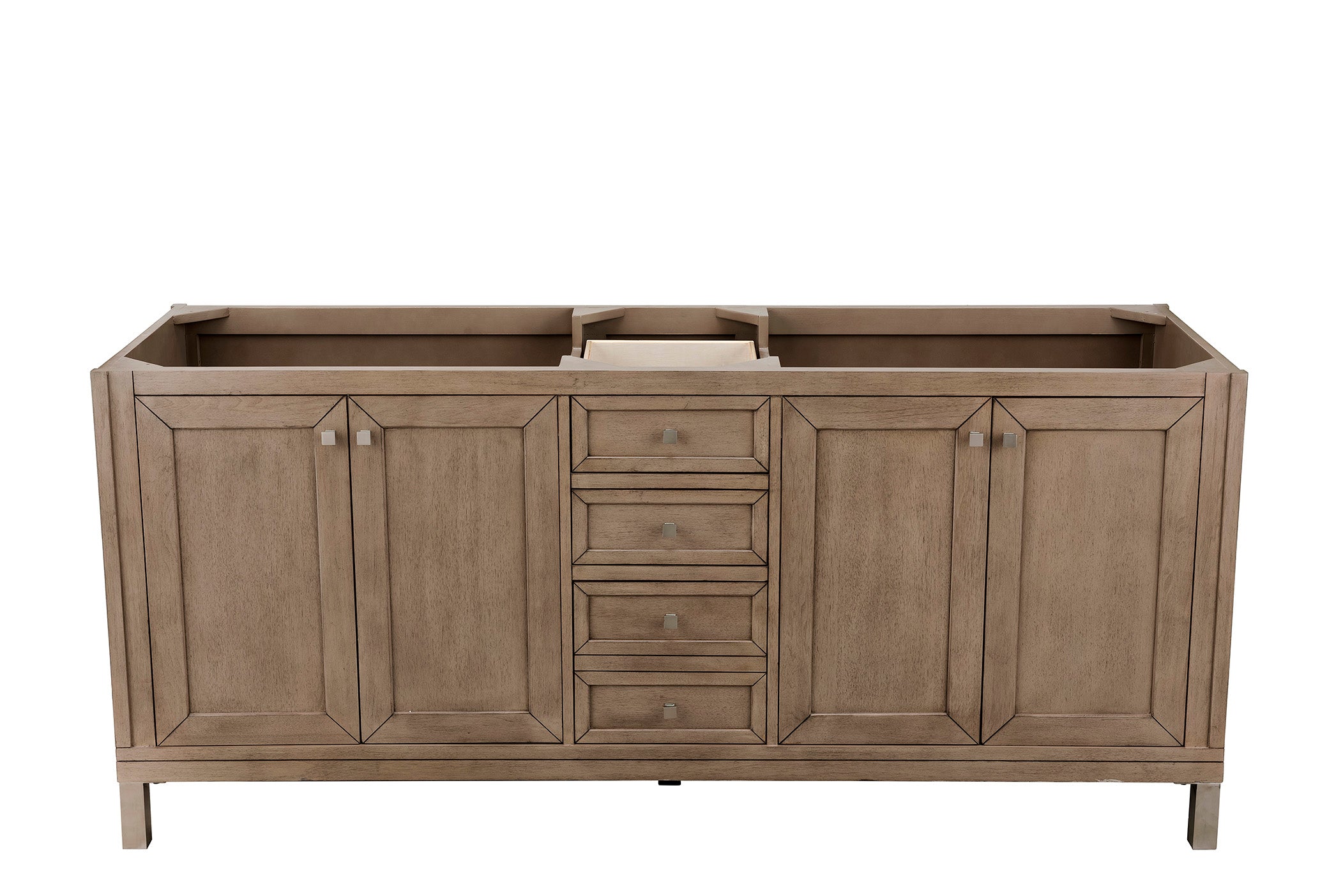 Chicago 72 Double Vanity in Whitewashed Walnut - Modern Bathroom Vanity with Dual Sinks for Master Bath or Guest Bath Remodel