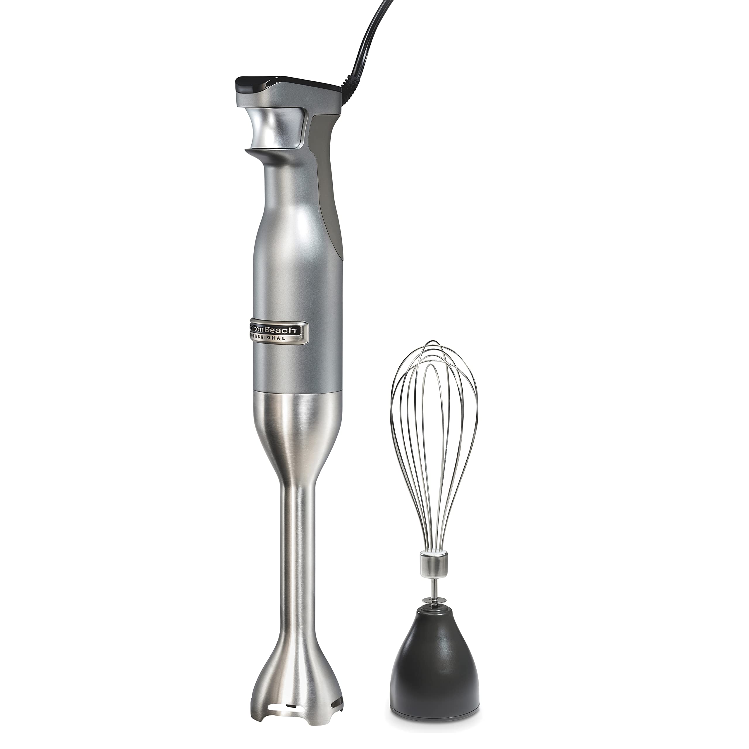 Hamilton Beach Professional 300W Variable Speed Immersion Hand Blender with Whisk Attachment - Stainless Steel Shaft, LED Display - Perfect for Smoothies, Soups & Baking (Model 59750)